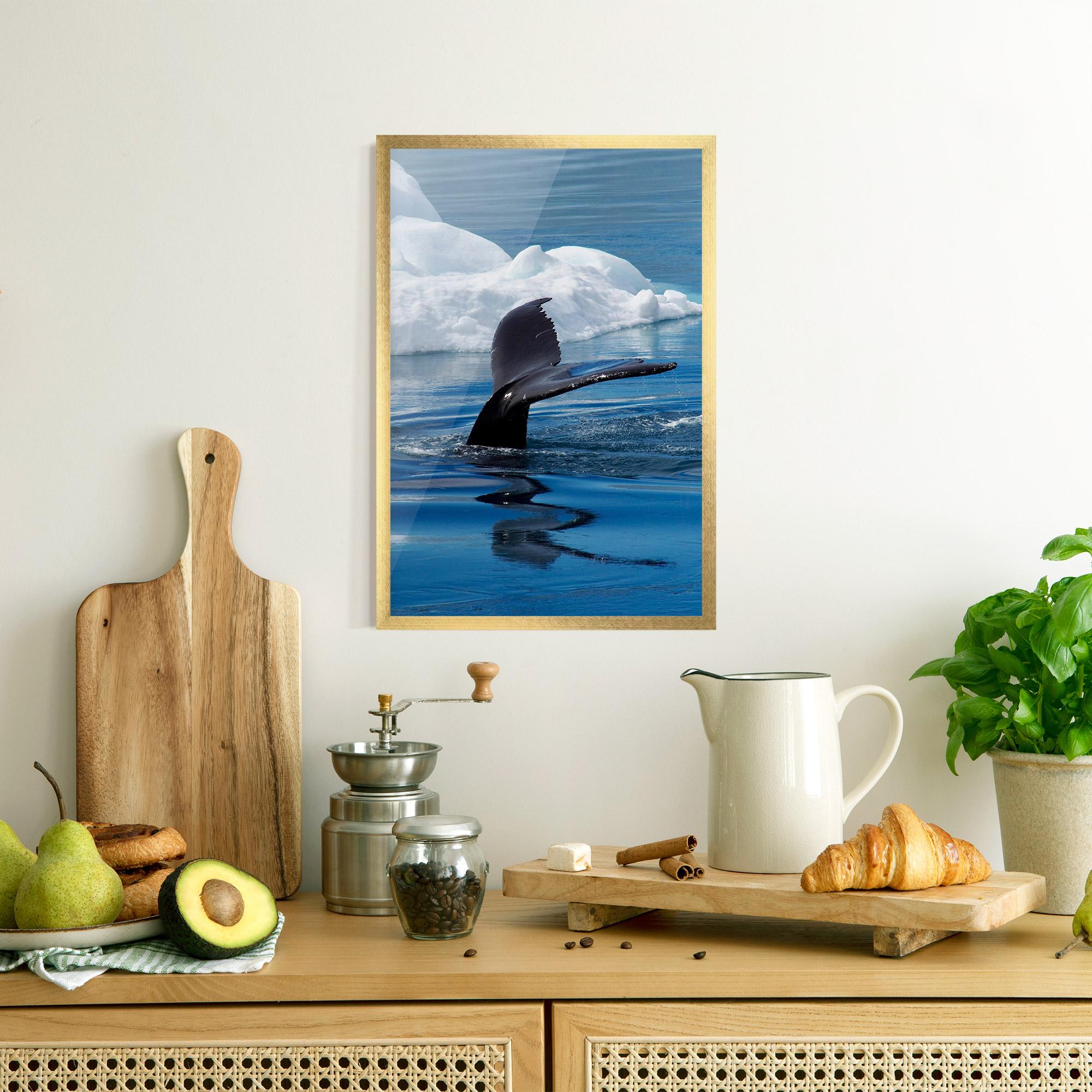 Plakat w Ramie Whale Tail mockup 8