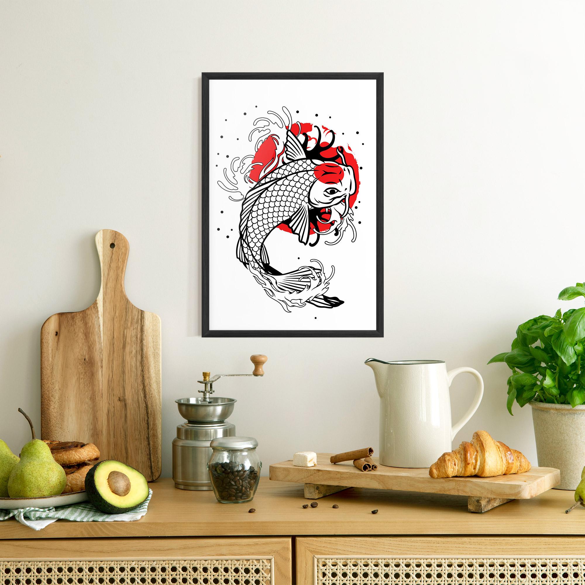 Plakat w Ramie Koi Design mockup 8
