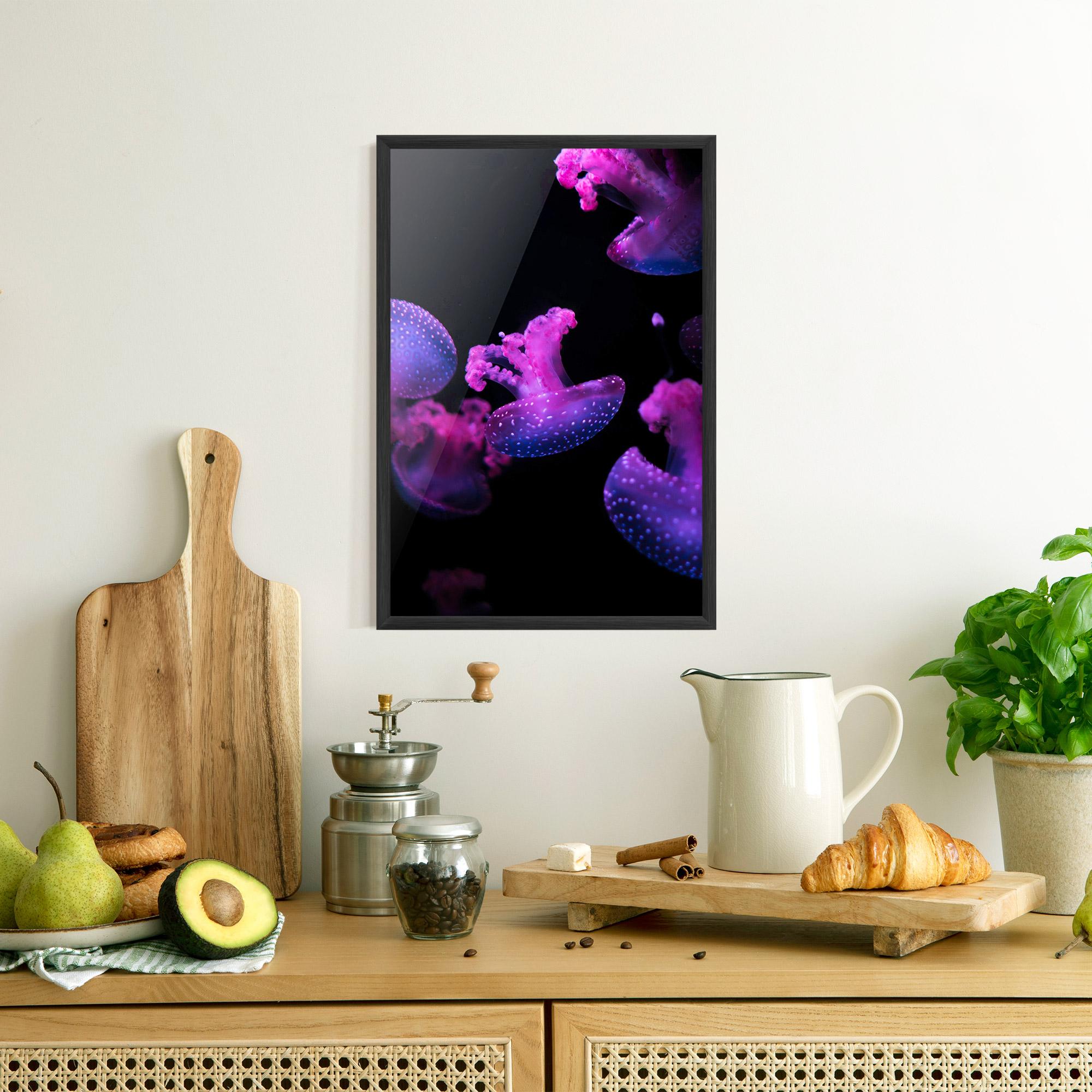 Plakat w Ramie Little Purple Jellyfish mockup 8