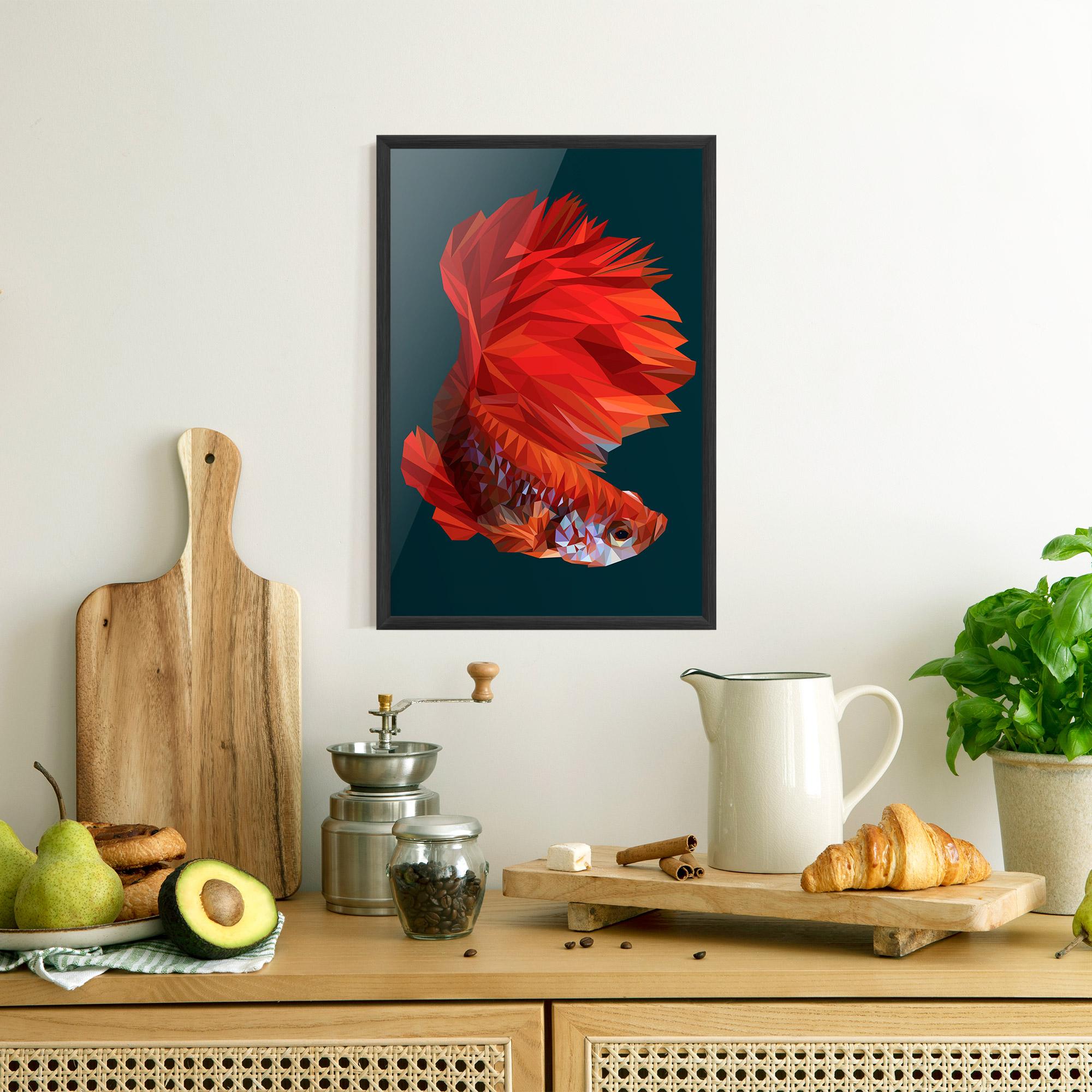 Plakat w Ramie Orange Fish mockup 8