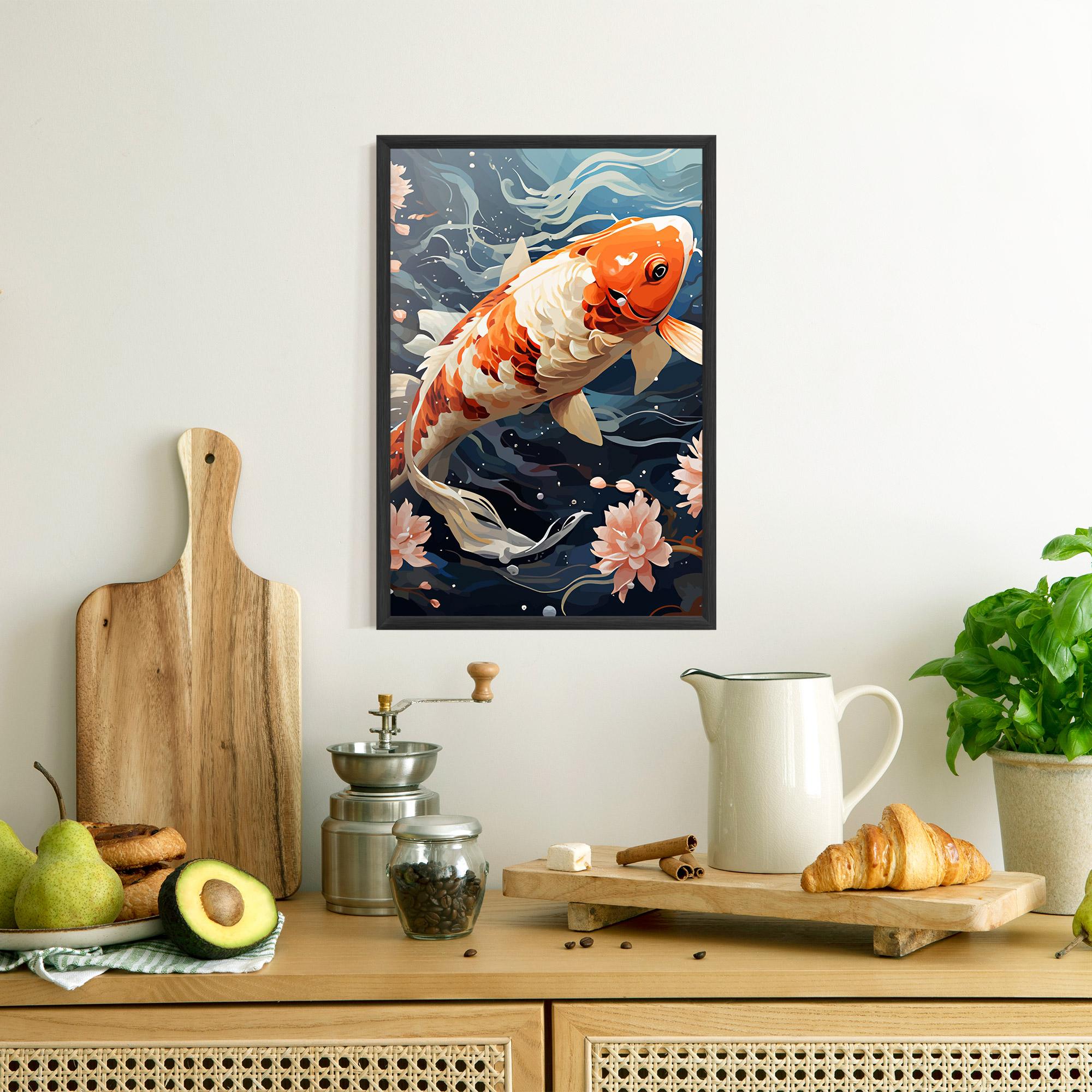 Plakat w Ramie Pretty Koi mockup 8