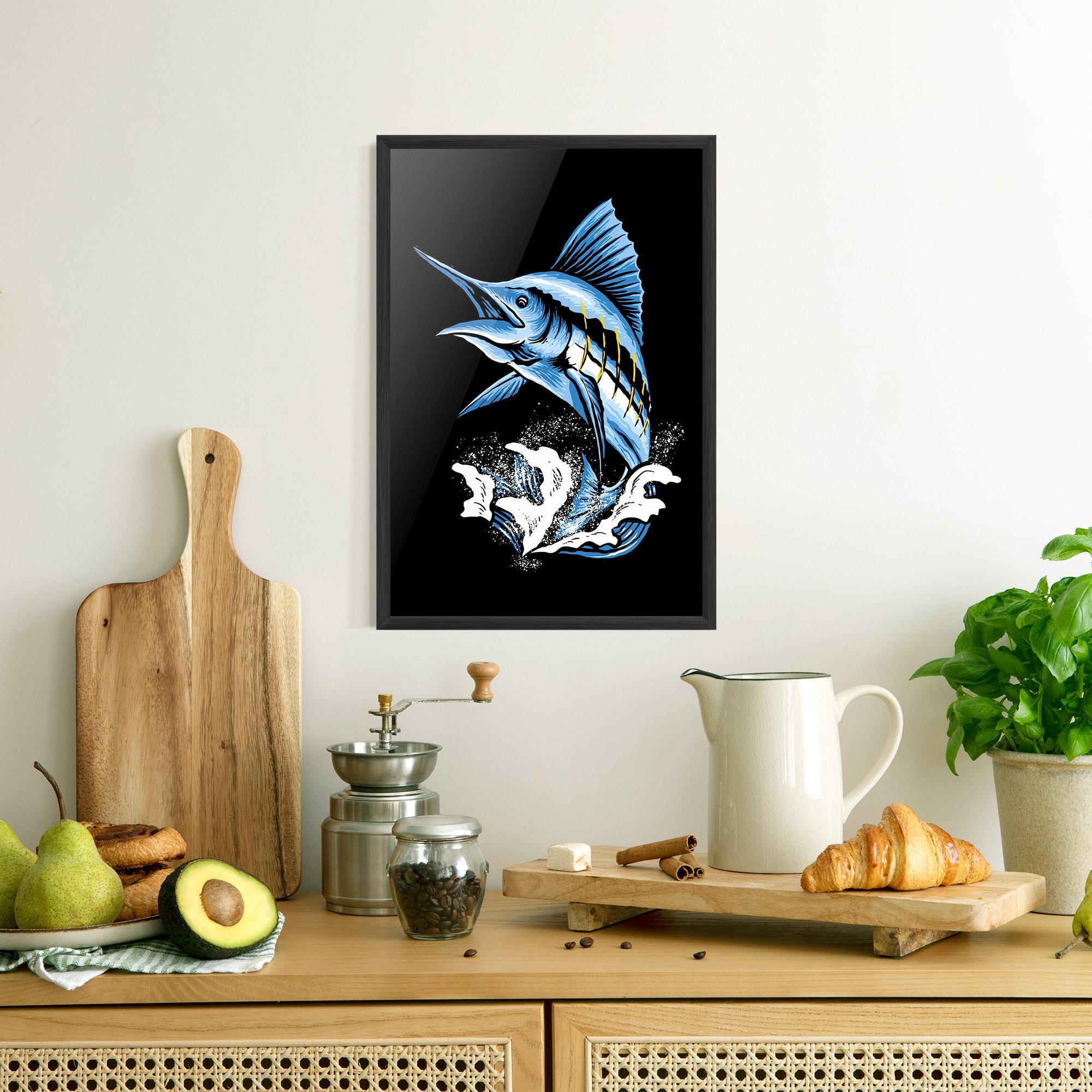 Plakat w Ramie Sword Fish mockup 8