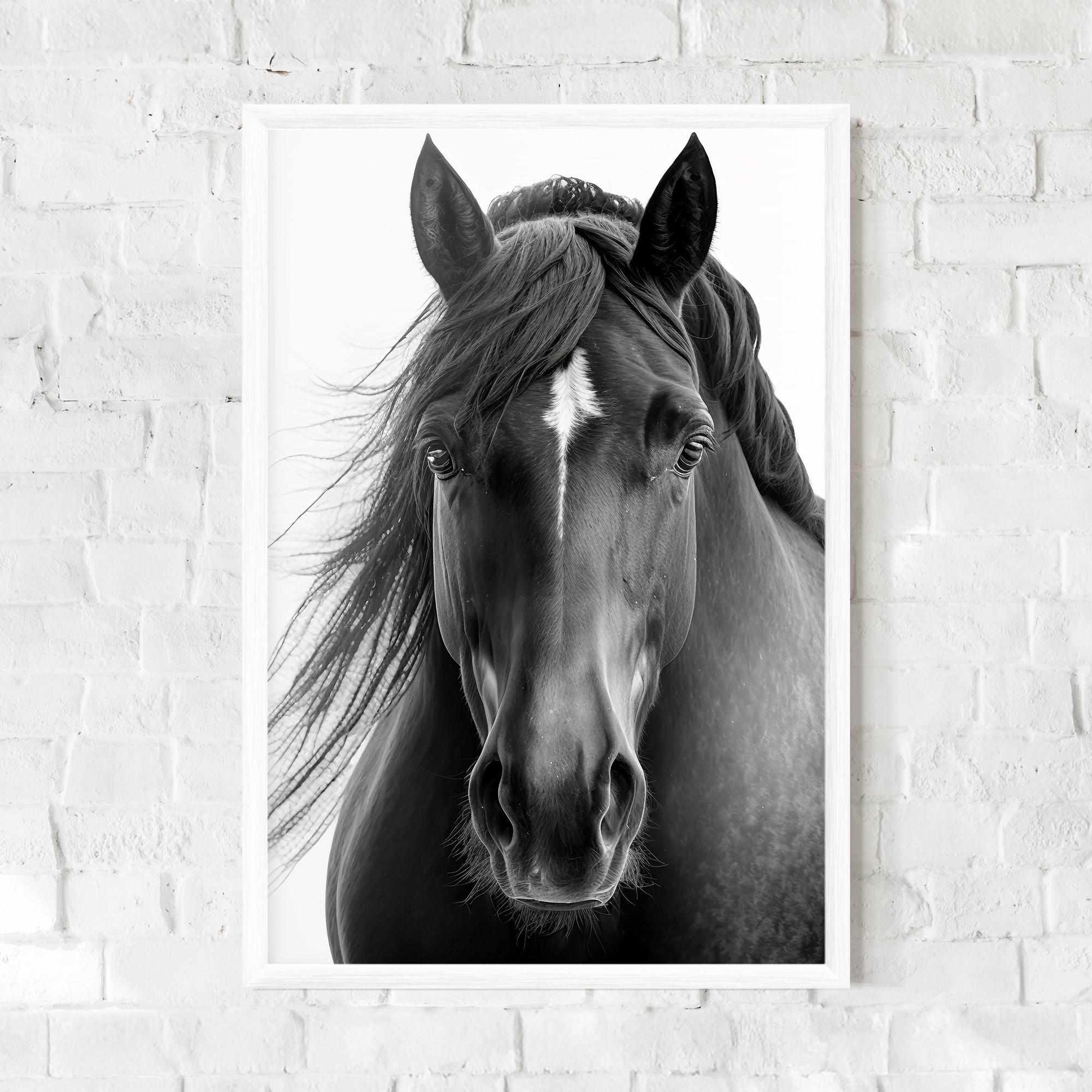 Plakat w Ramie Close Up Horse mockup 0