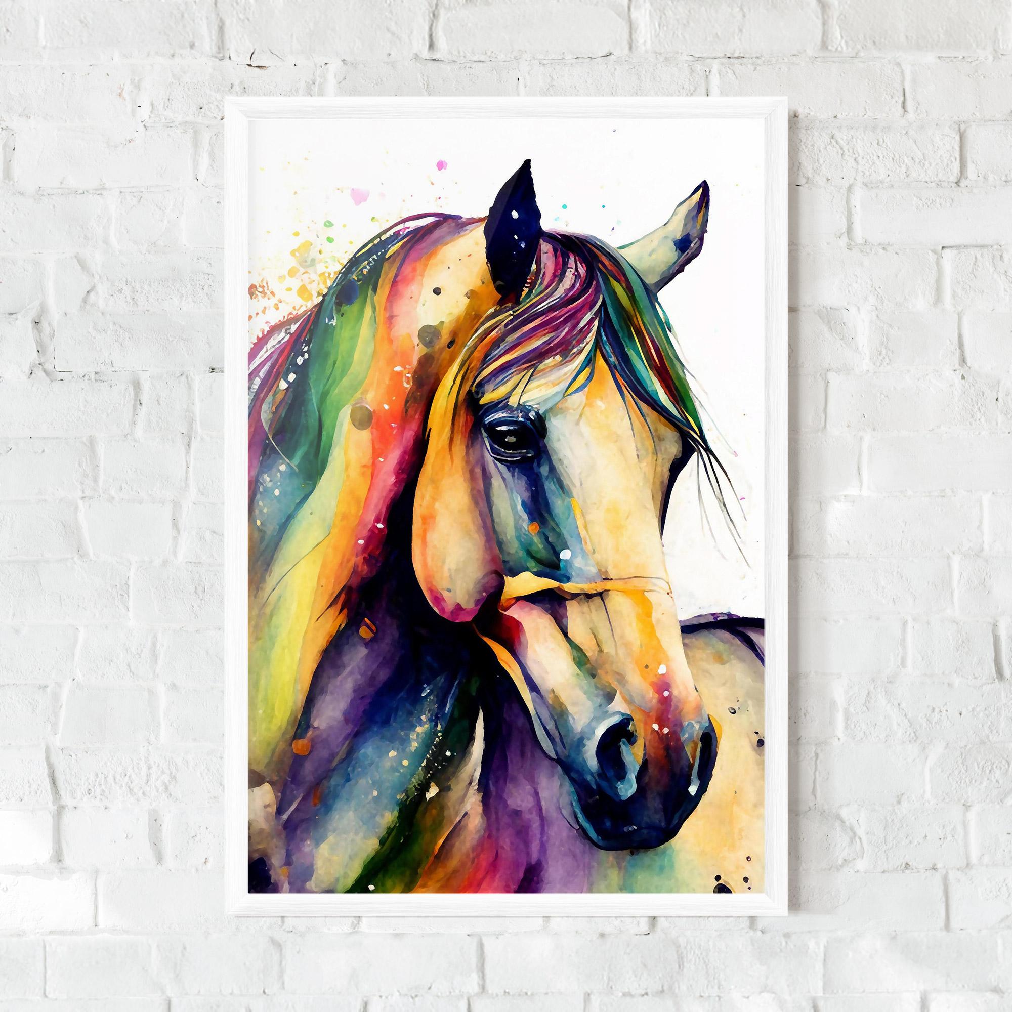 Plakat w Ramie Colorful Horse mockup 0