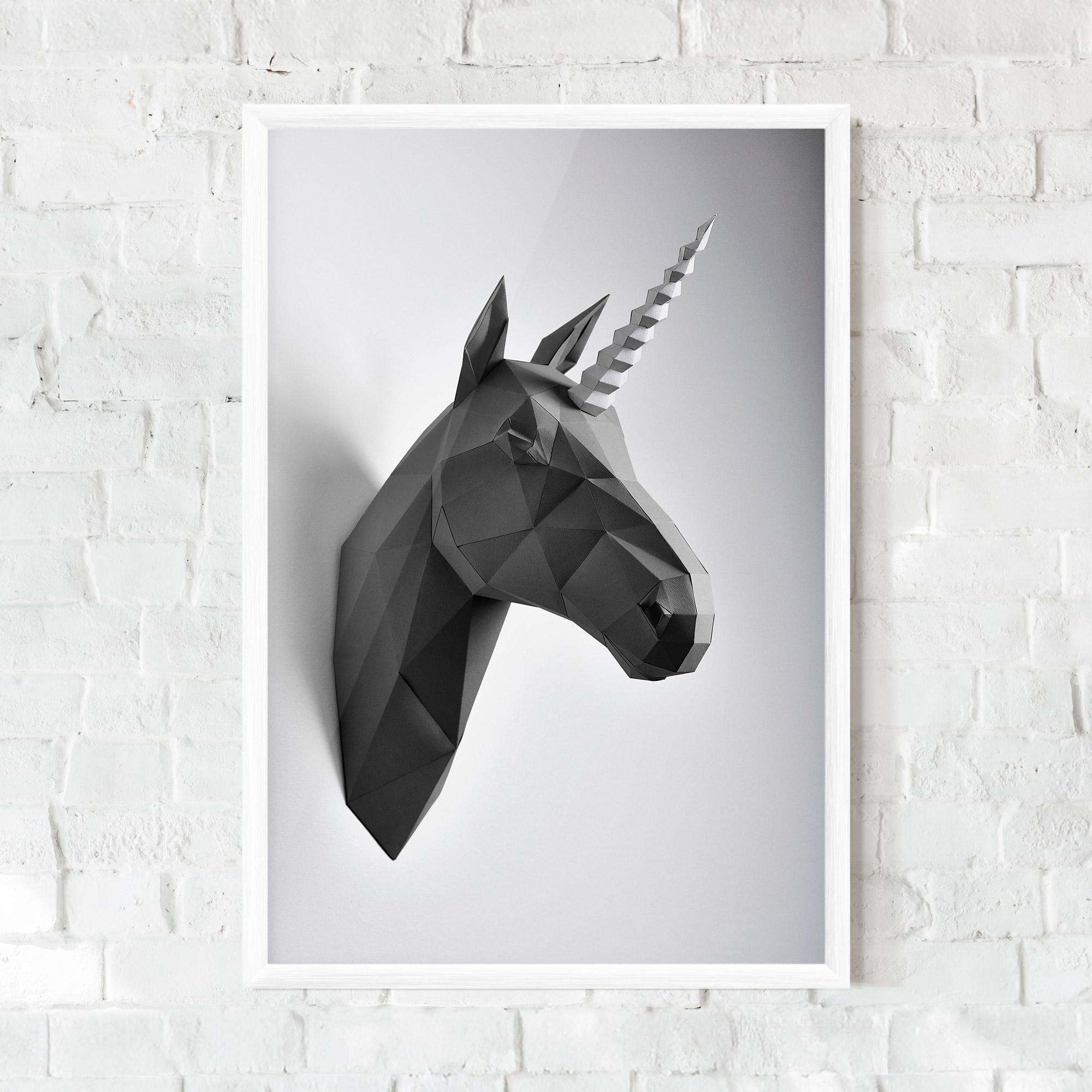 Plakat w Ramie Geometrical Unicorn mockup 0
