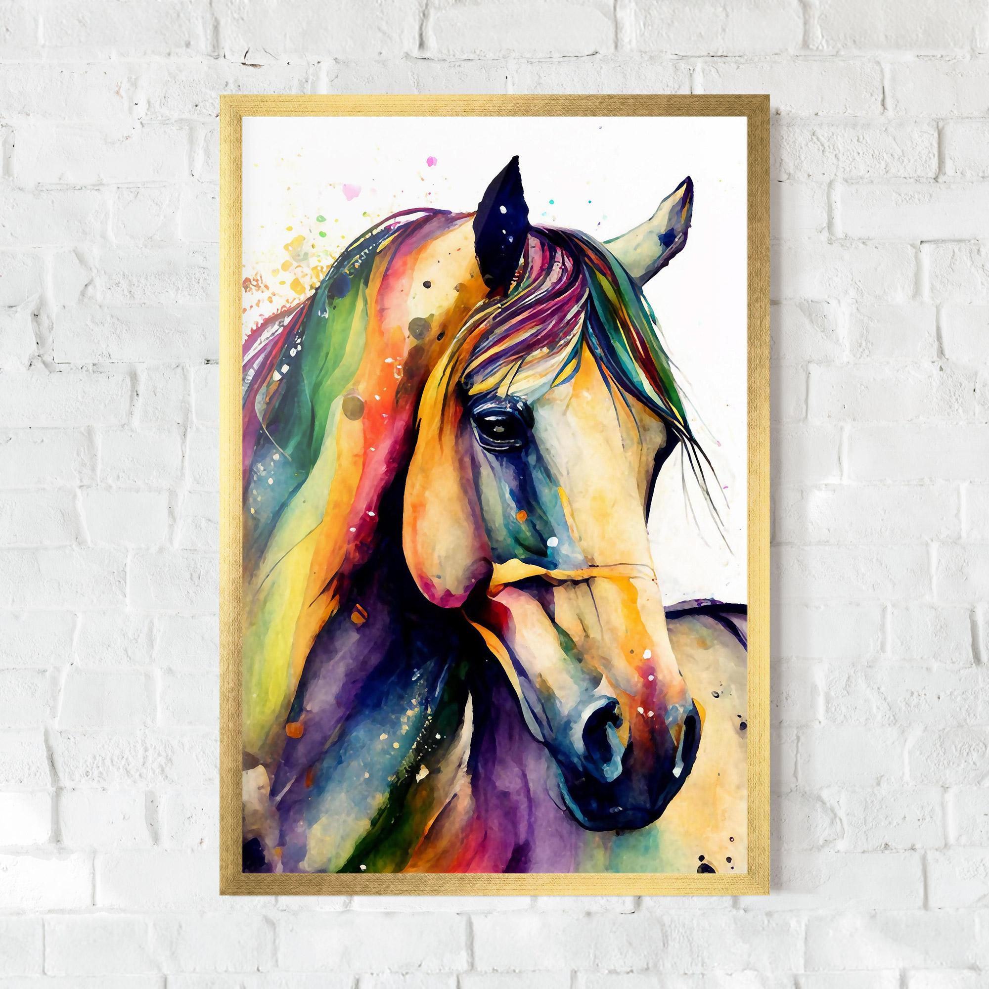 Plakat w Ramie Colorful Horse mockup 0