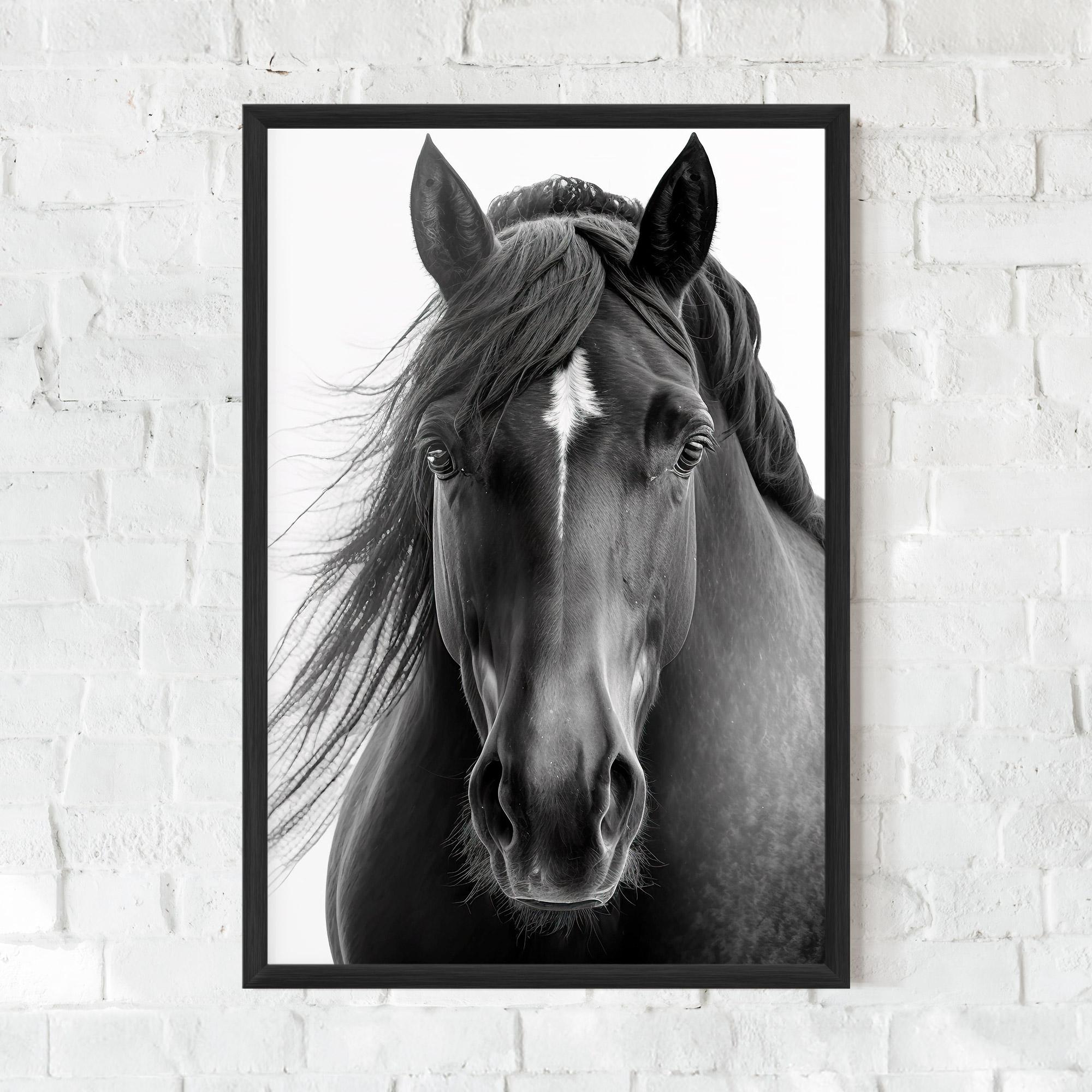 Plakat w Ramie Close Up Horse mockup 0