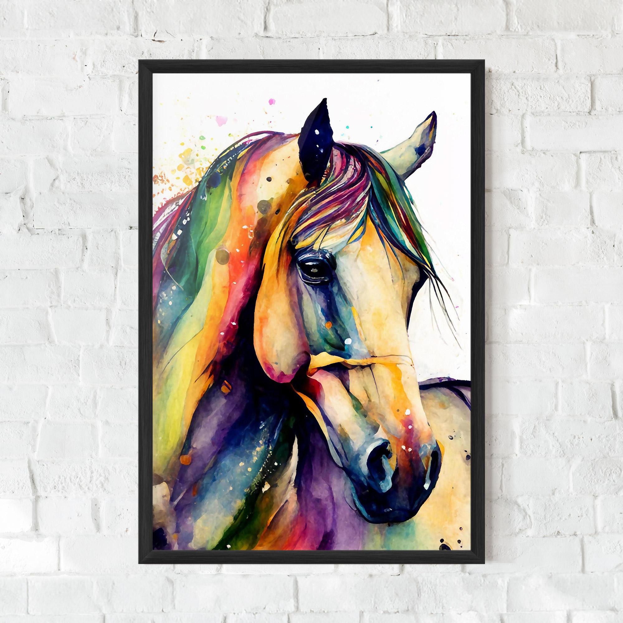 Plakat w Ramie Colorful Horse mockup 0