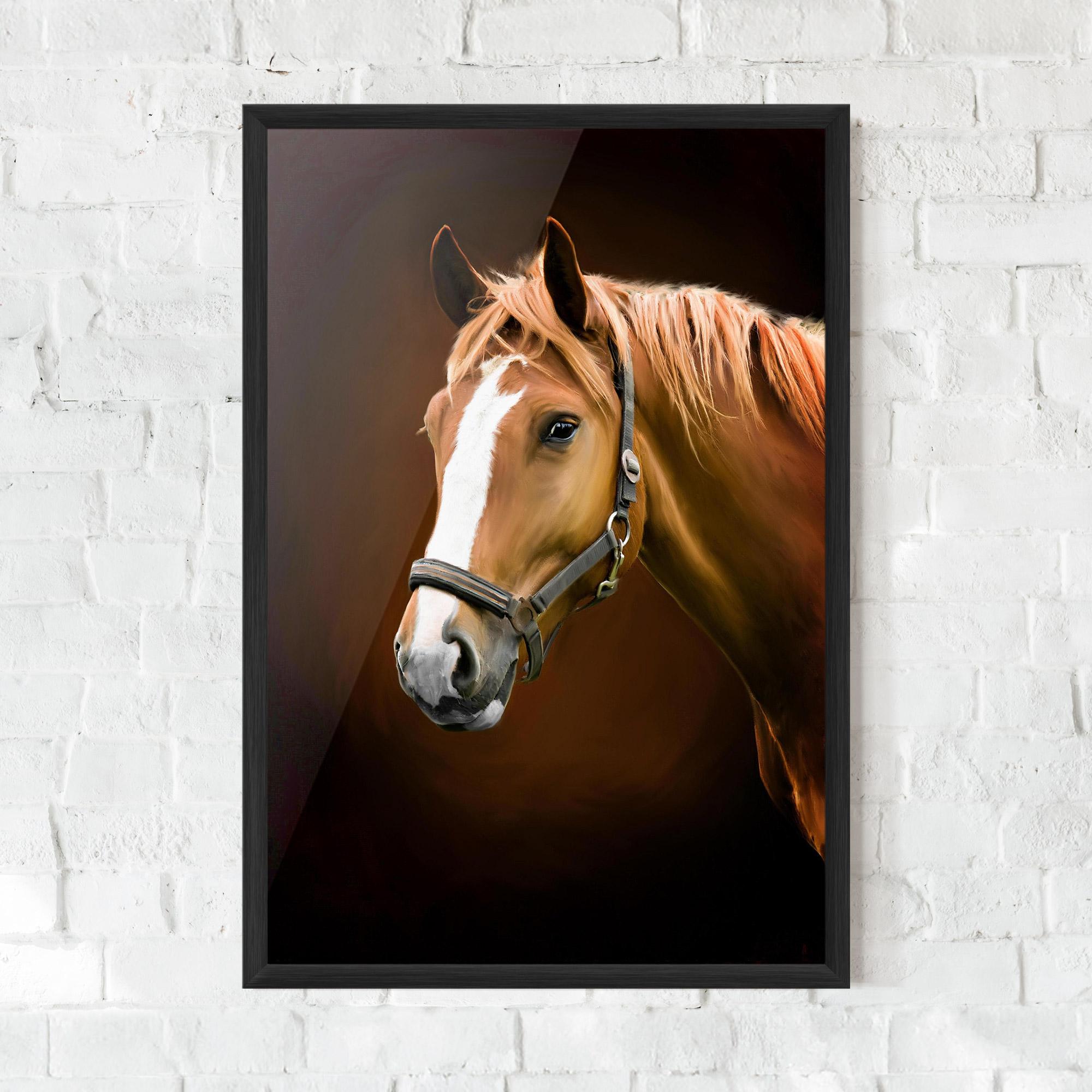 Plakat w Ramie Digital Painted Horse mockup 0