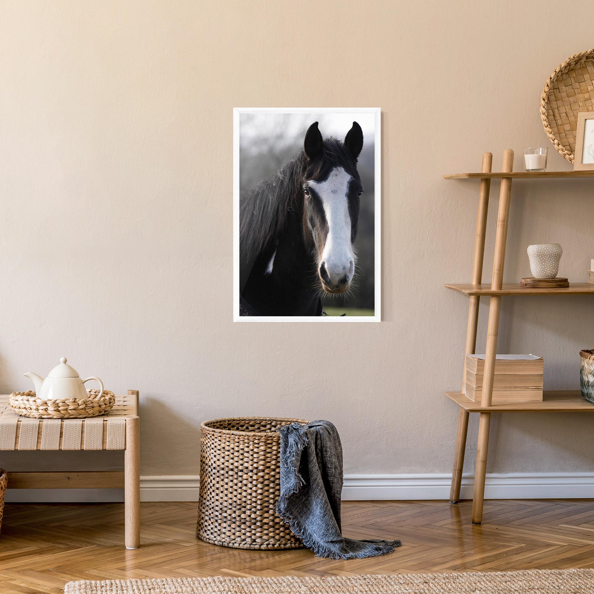 Plakat w Ramie Horse Black Portrait mockup 9