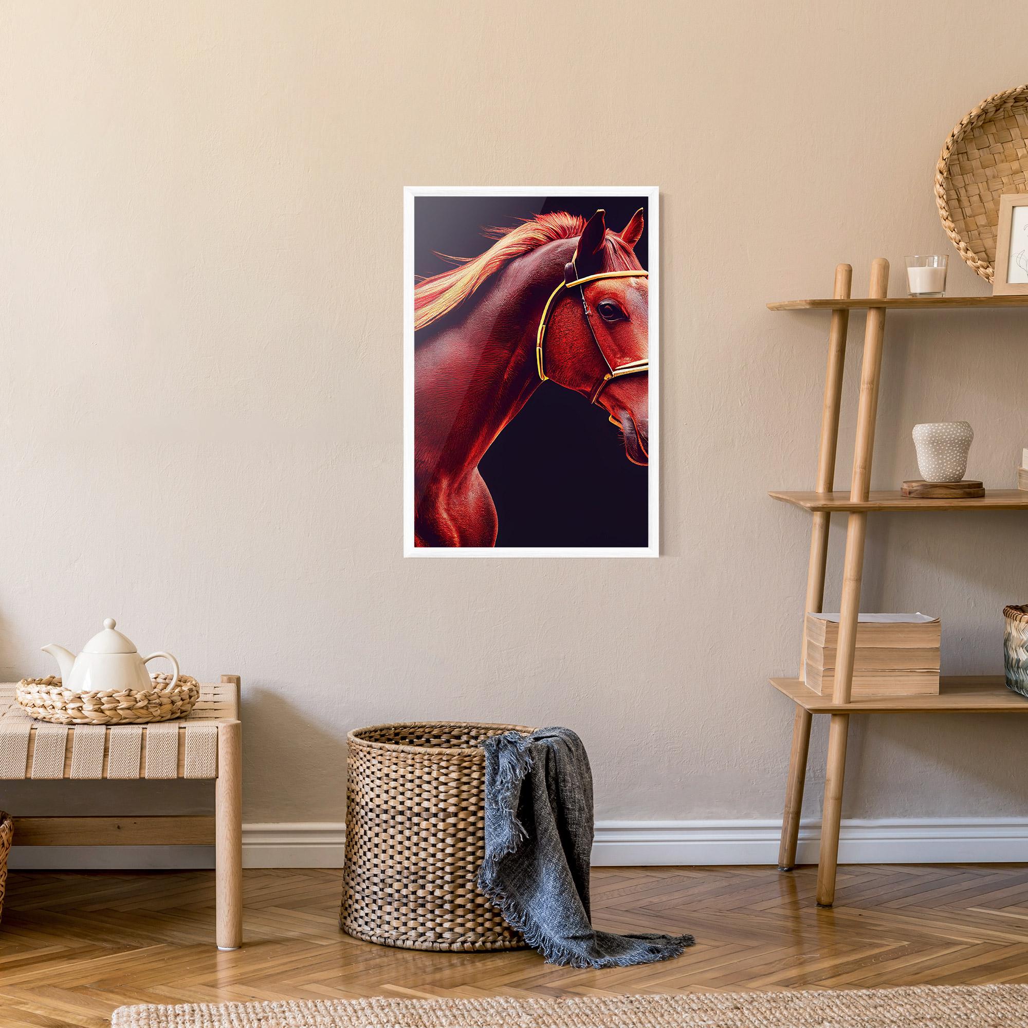 Plakat w Ramie Red Horse Portrait mockup 9