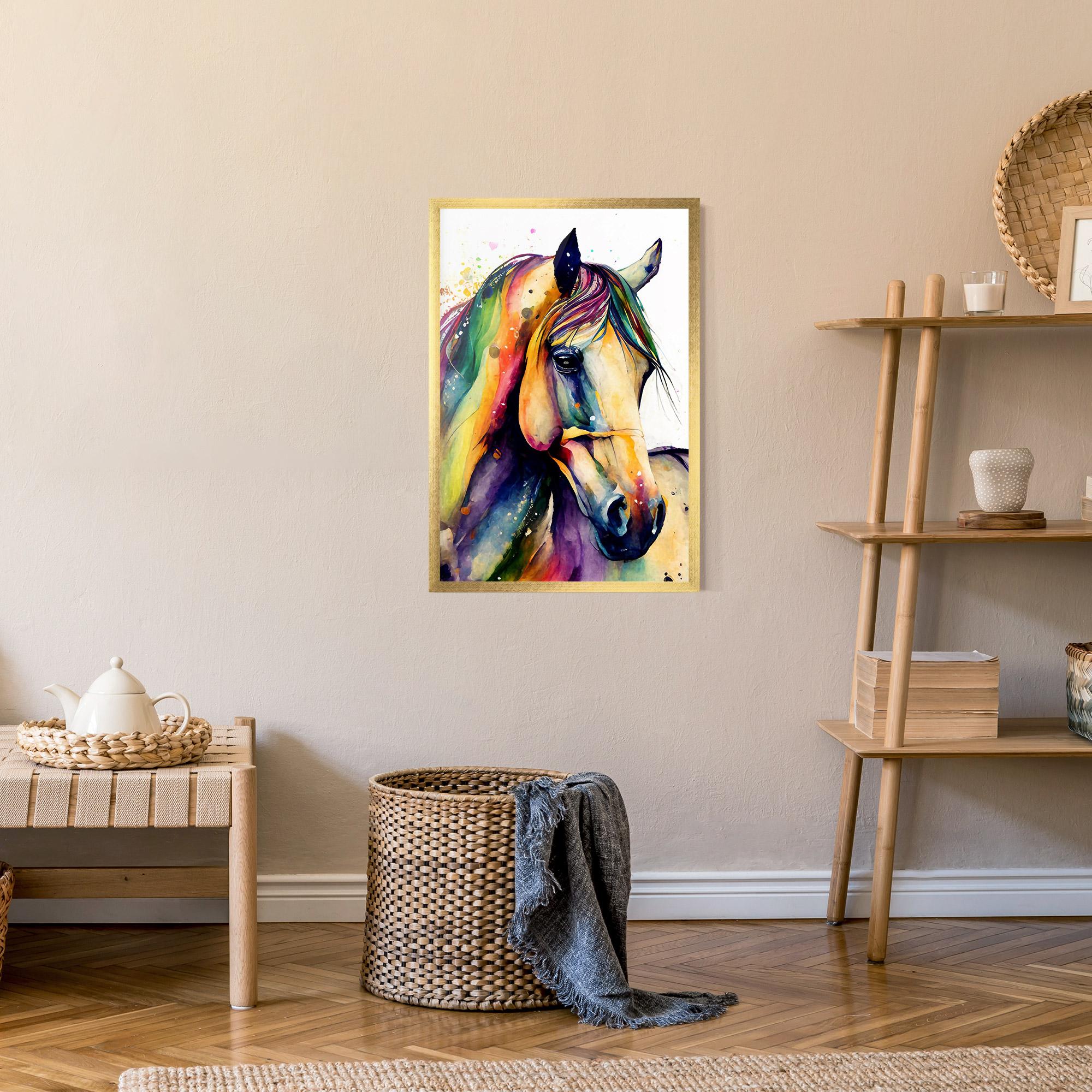 Plakat w Ramie Colorful Horse mockup 9