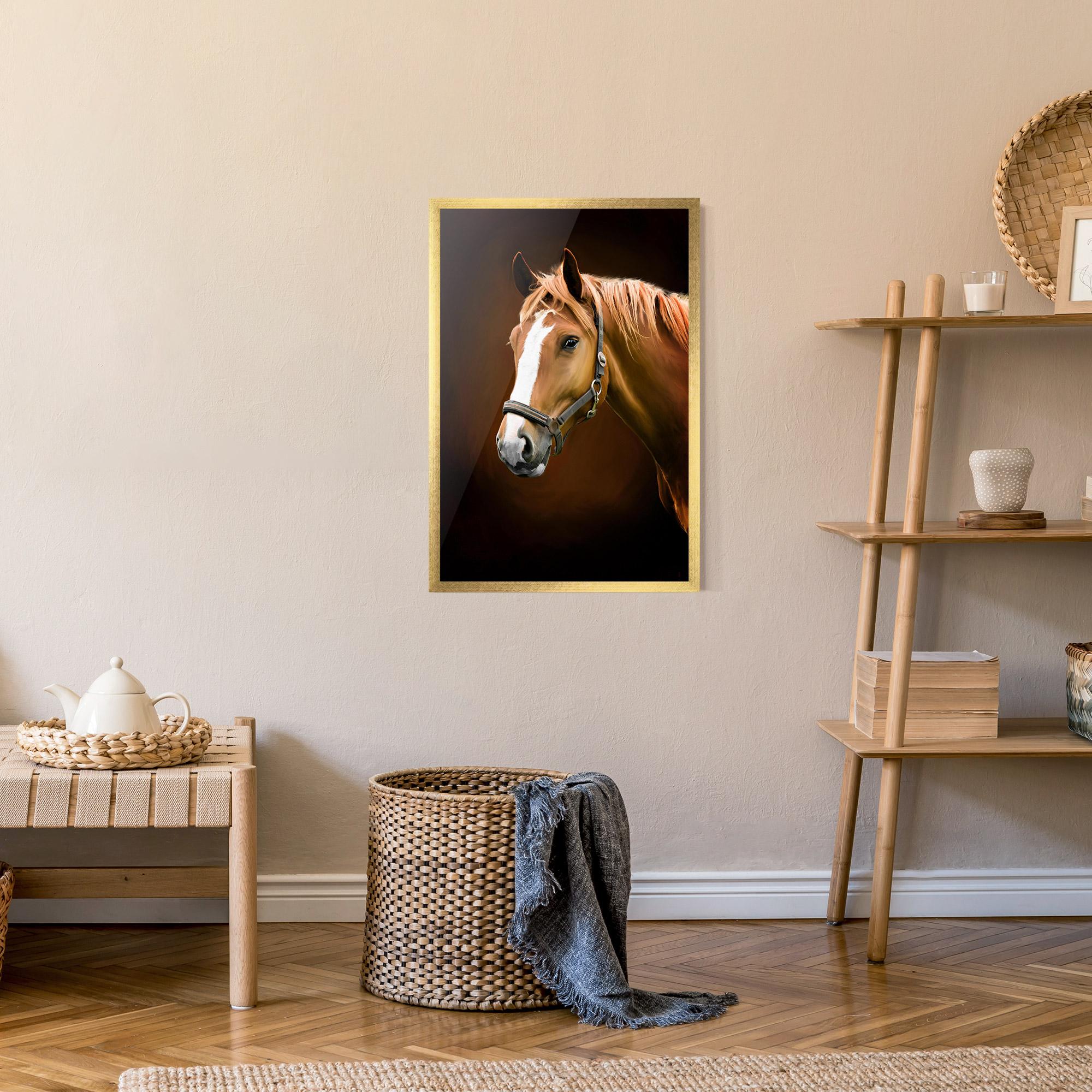 Plakat w Ramie Digital Painted Horse mockup 9