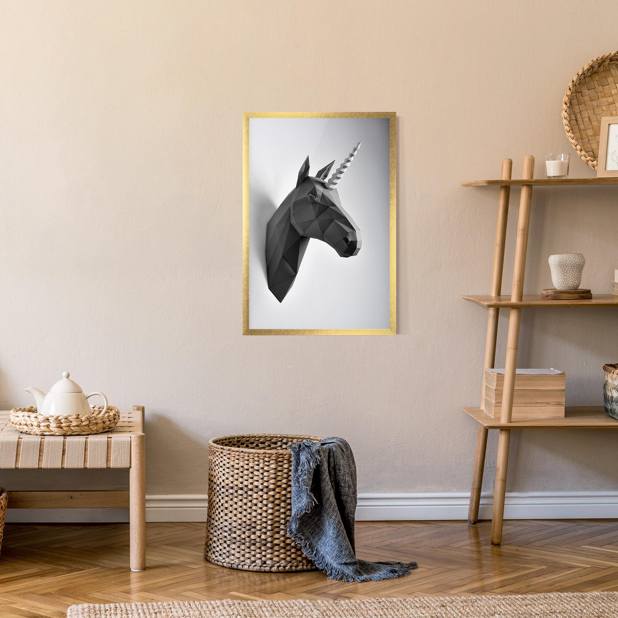 Plakat w Ramie Geometrical Unicorn mockup 9