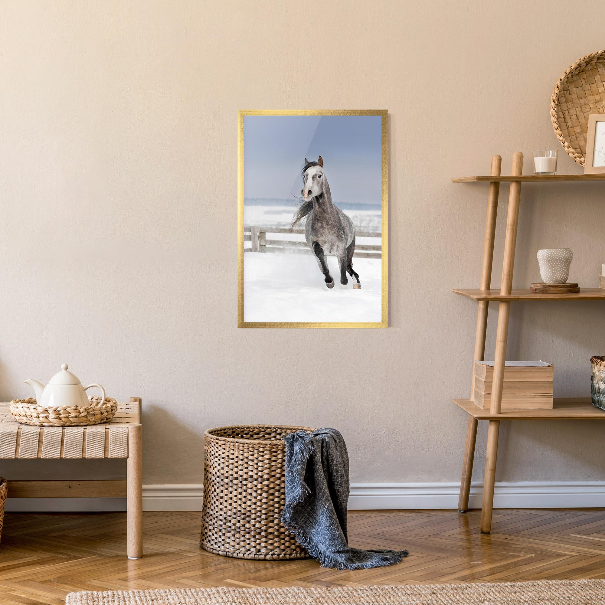 Plakat w Ramie Horse Running Free mockup 9