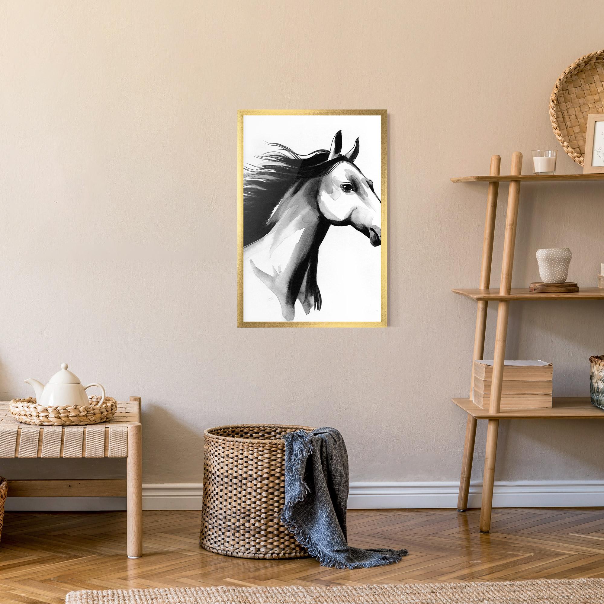 Plakat w Ramie Ink Watercolor Horse mockup 9