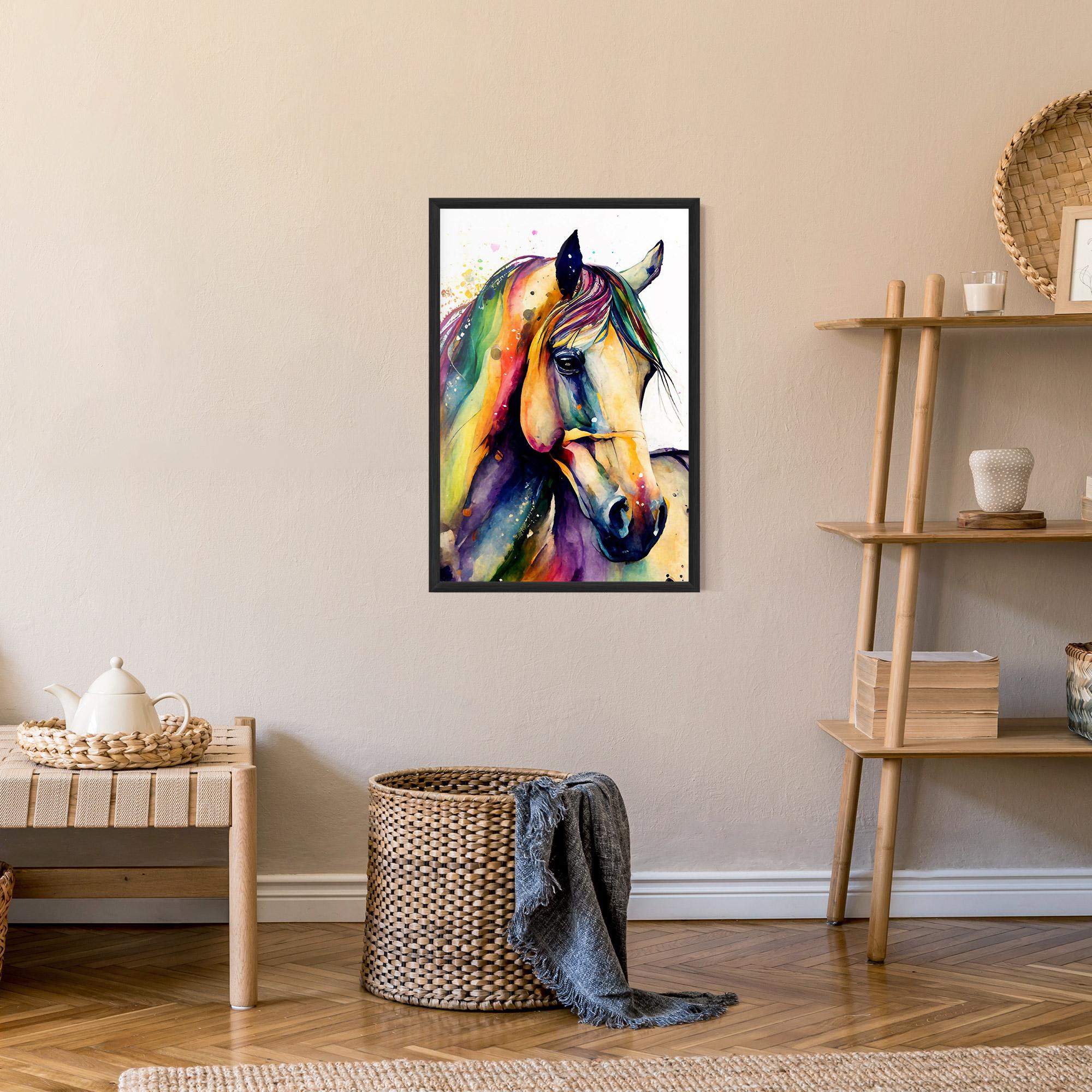 Plakat w Ramie Colorful Horse mockup 9