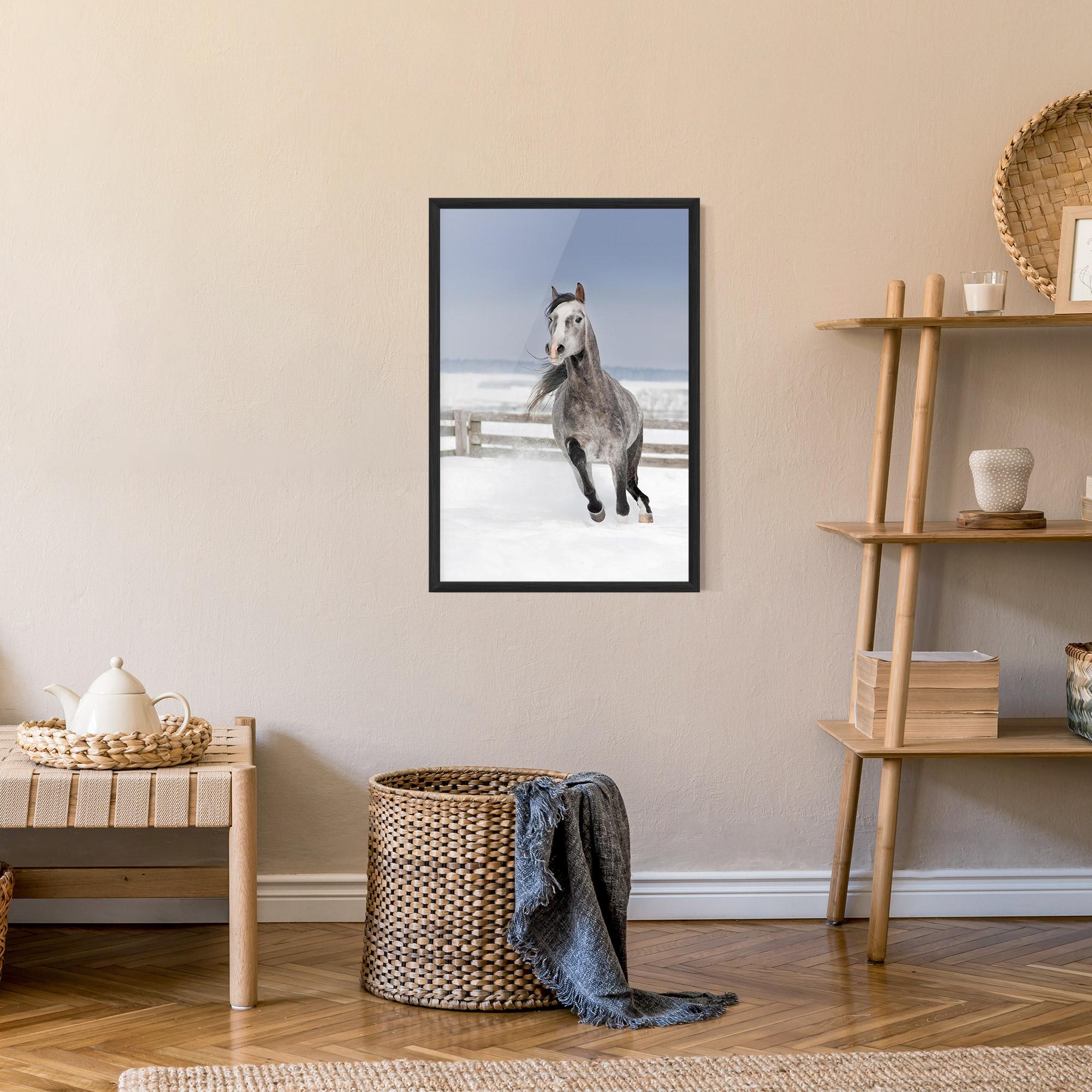 Plakat w Ramie Horse Running Free mockup 9