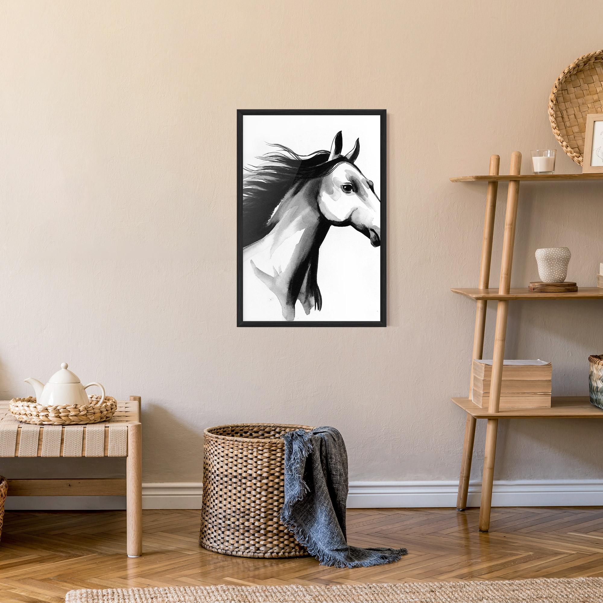 Plakat w Ramie Ink Watercolor Horse mockup 9
