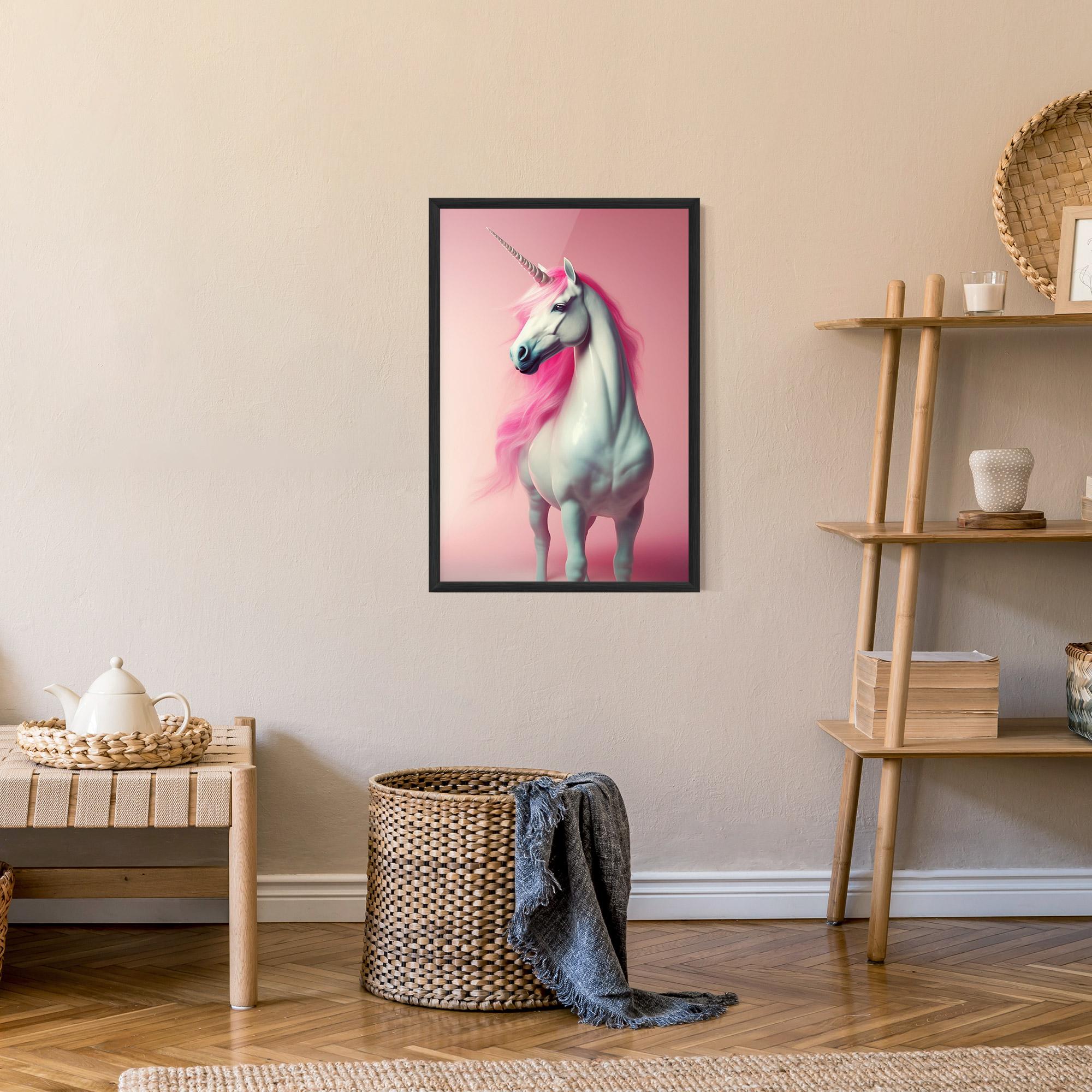 Plakat w Ramie Pink Unicorn mockup 9