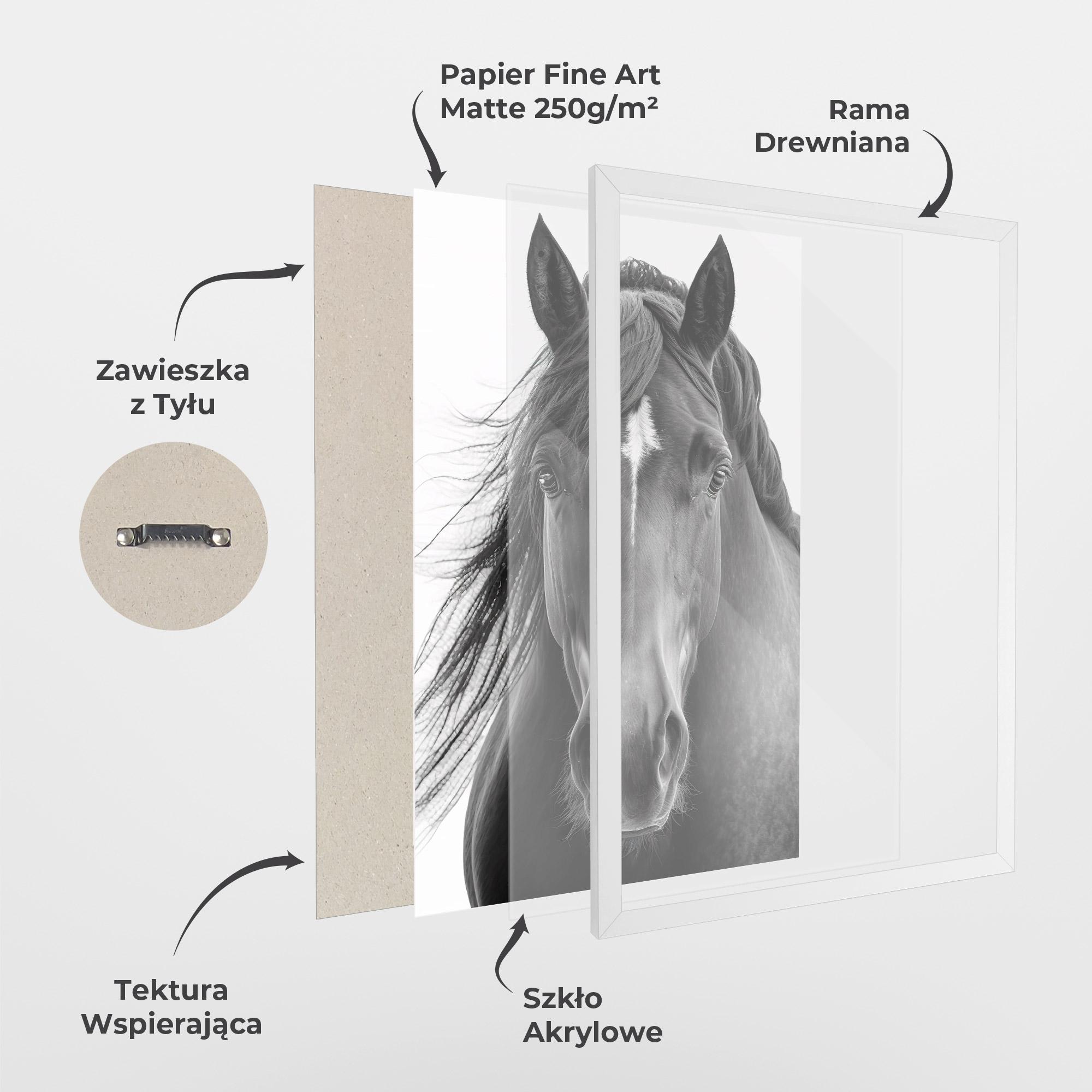 Plakat w Ramie Close Up Horse mockup 1