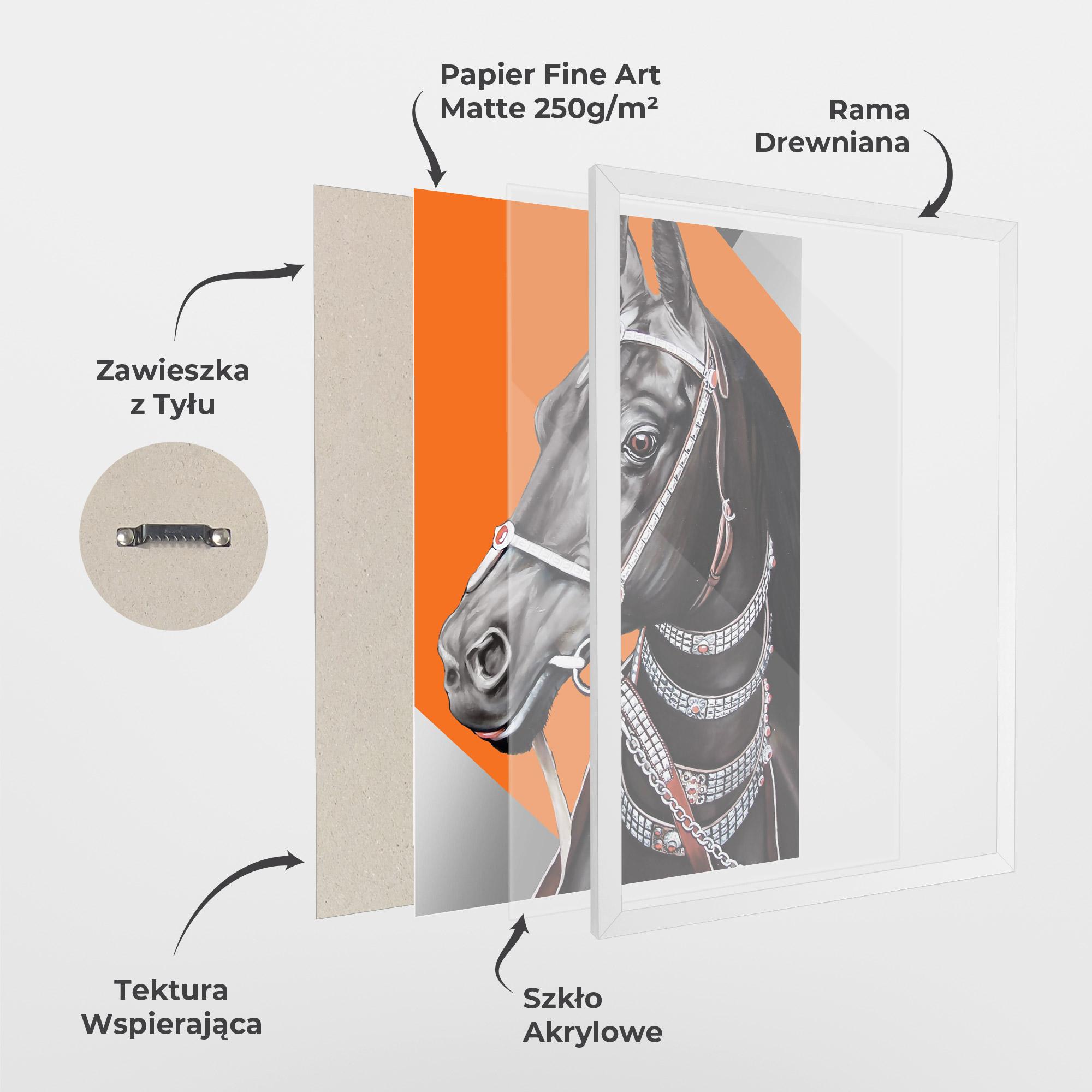 Plakat w Ramie Fashion Horse mockup 1