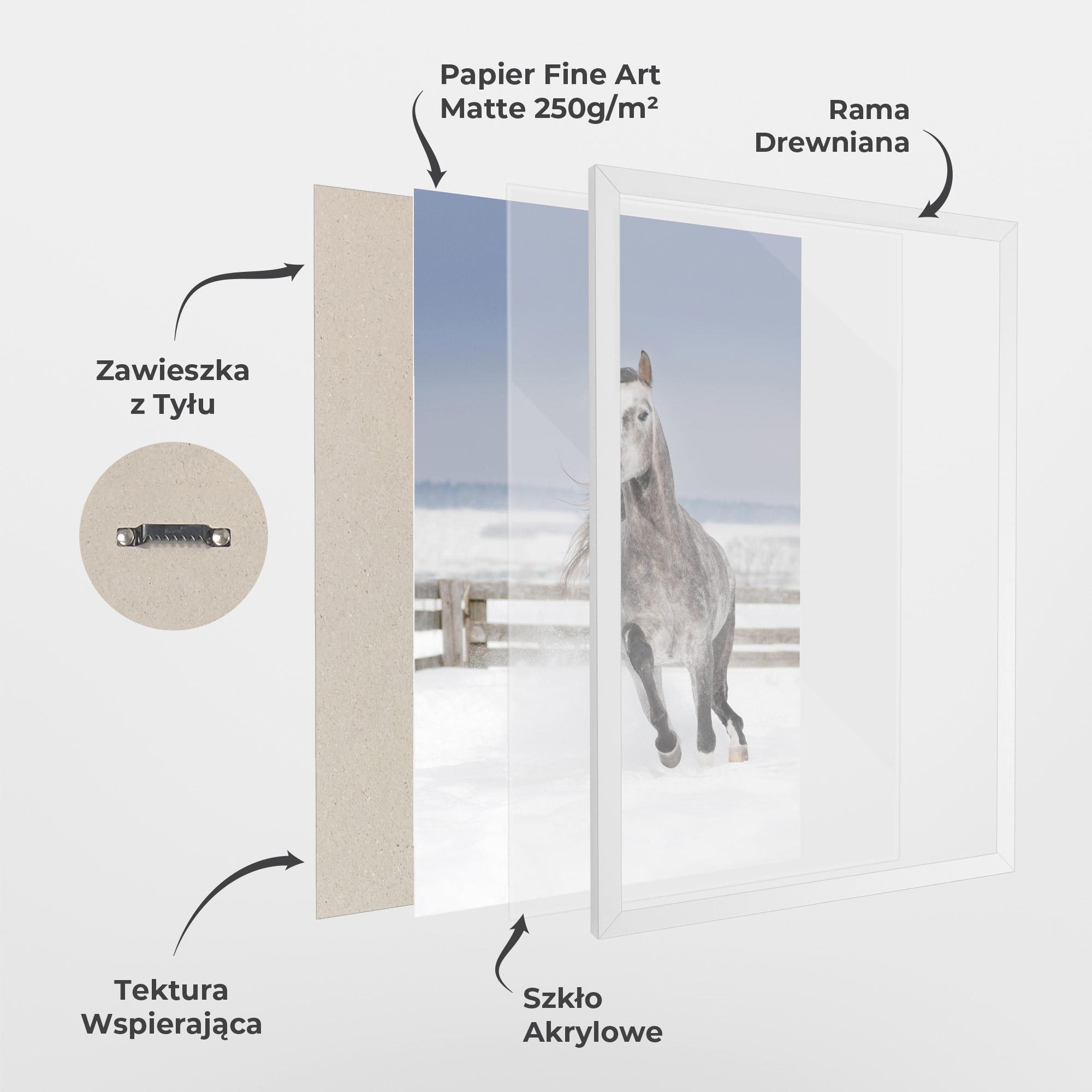 Plakat w Ramie Horse Running Free mockup 1