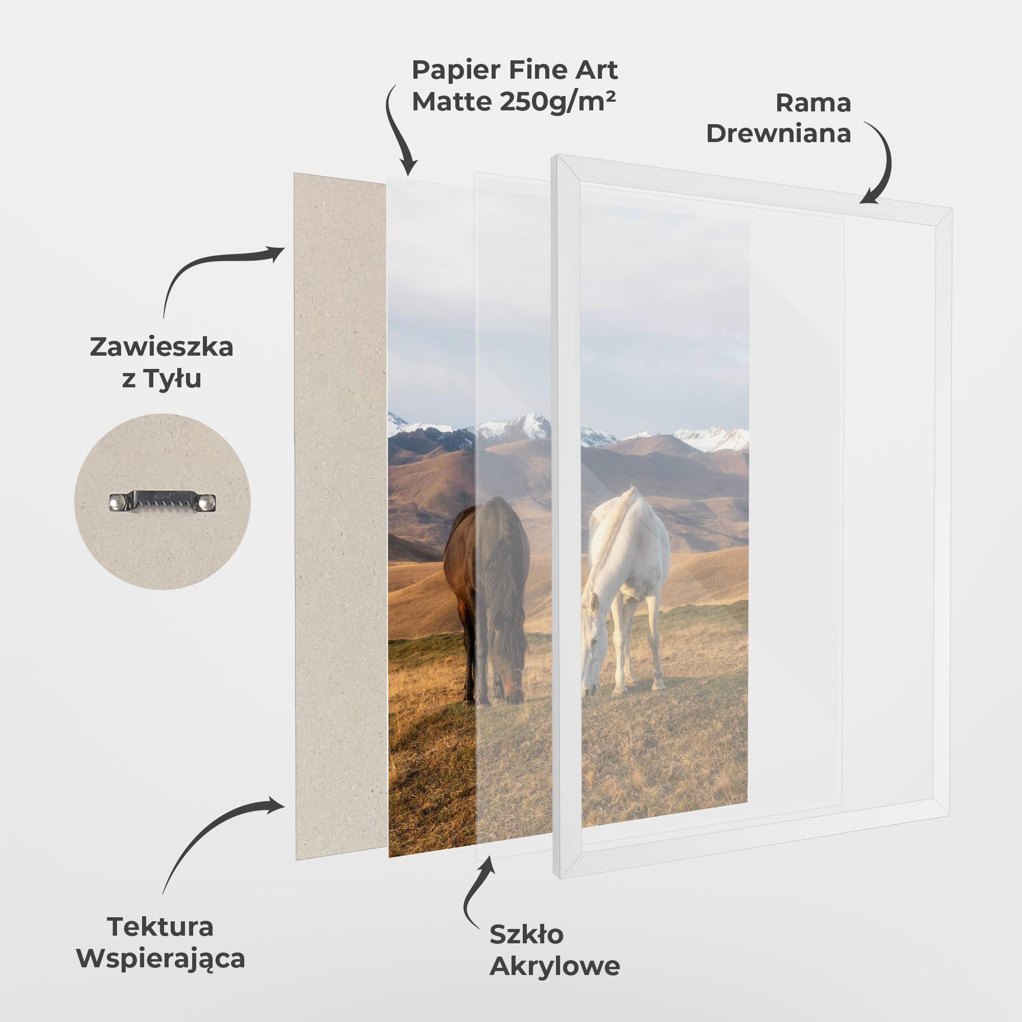 Plakat w Ramie Mountain Horses mockup 1