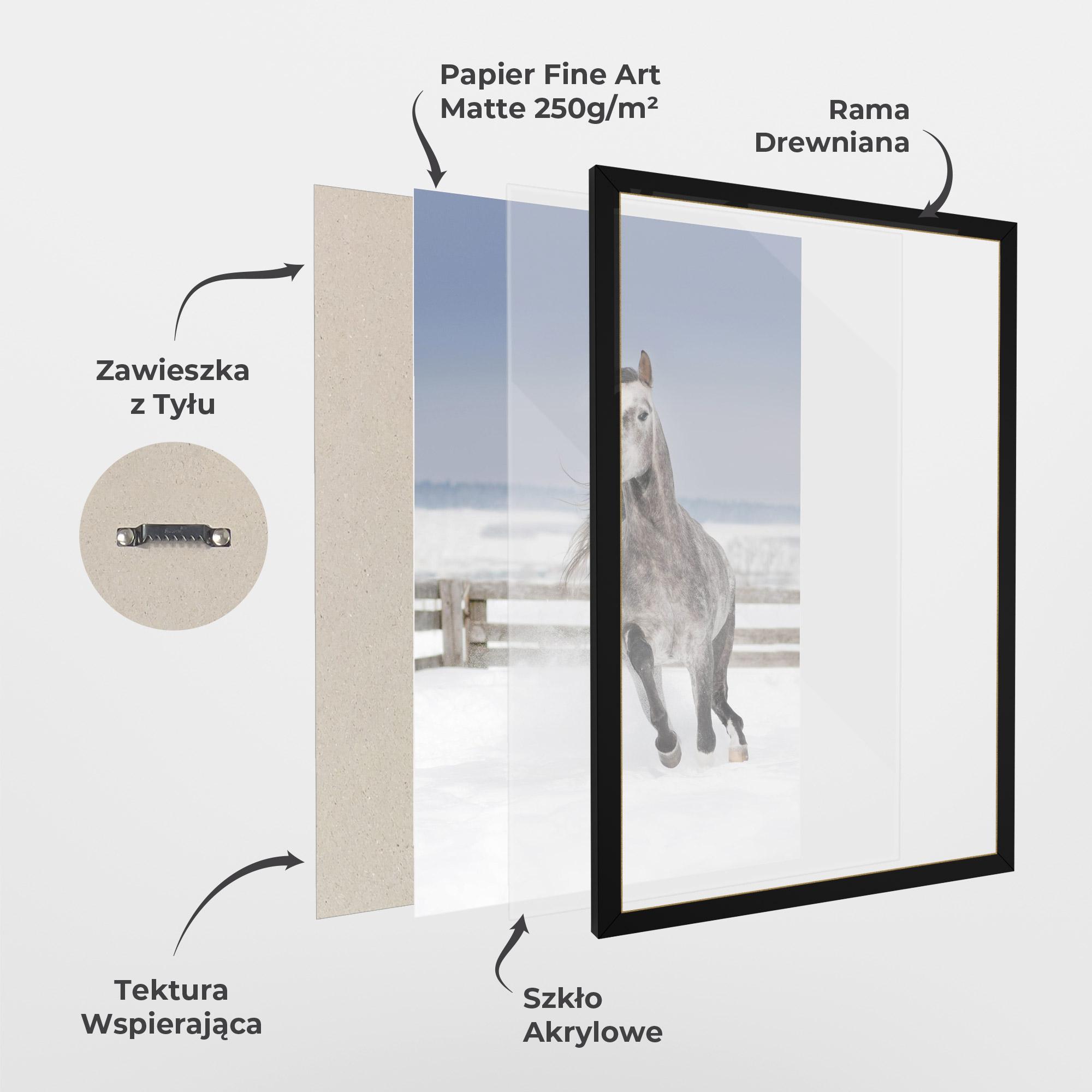 Plakat w Ramie Horse Running Free mockup 1