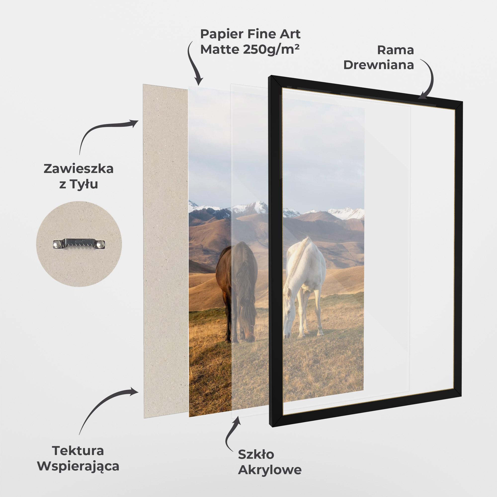 Plakat w Ramie Mountain Horses mockup 1