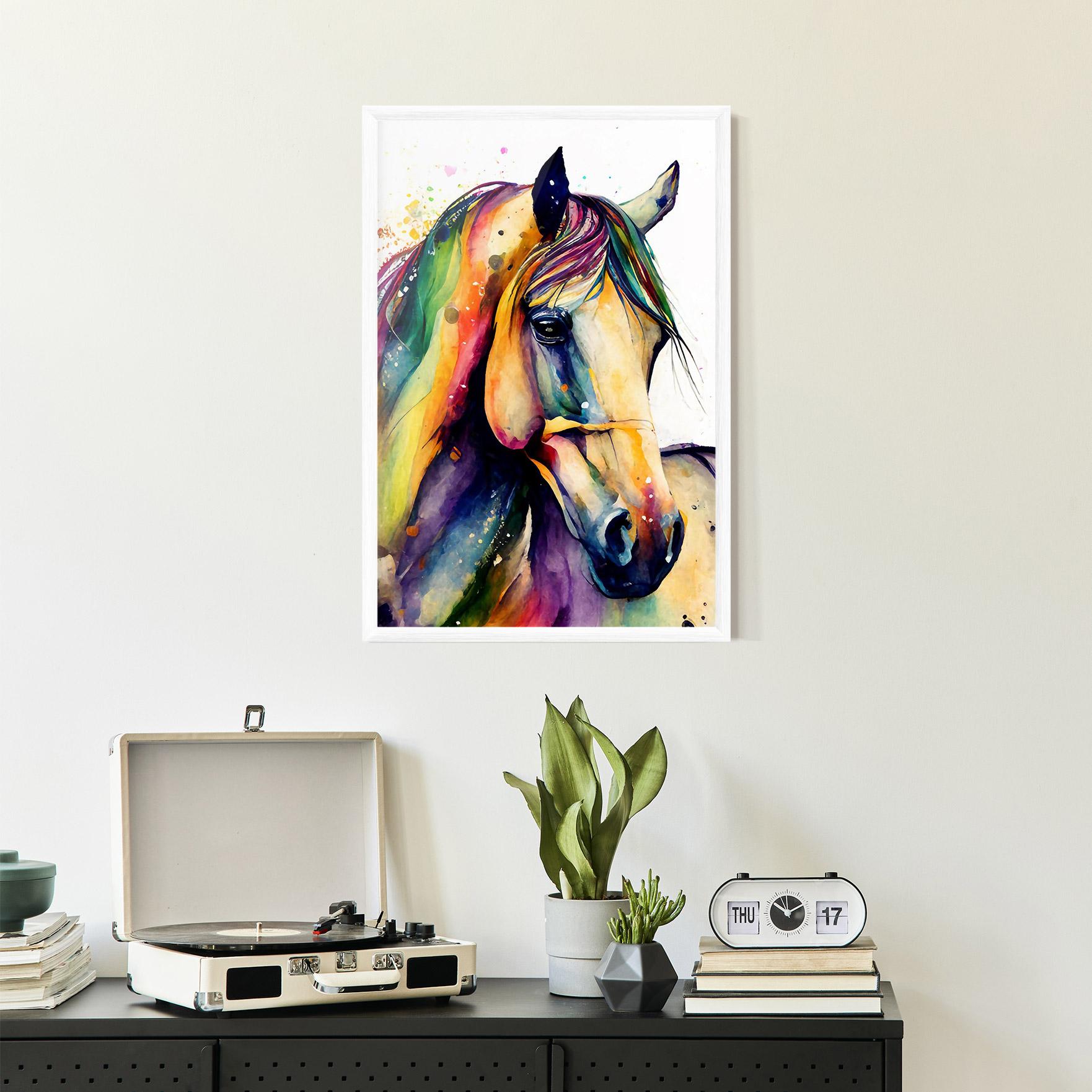 Plakat w Ramie Colorful Horse mockup 2