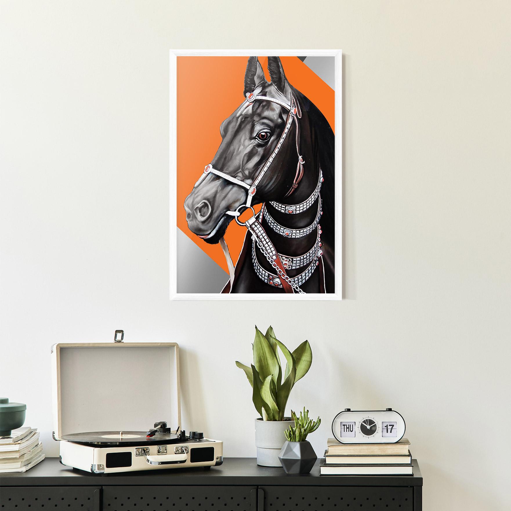 Plakat w Ramie Fashion Horse mockup 2
