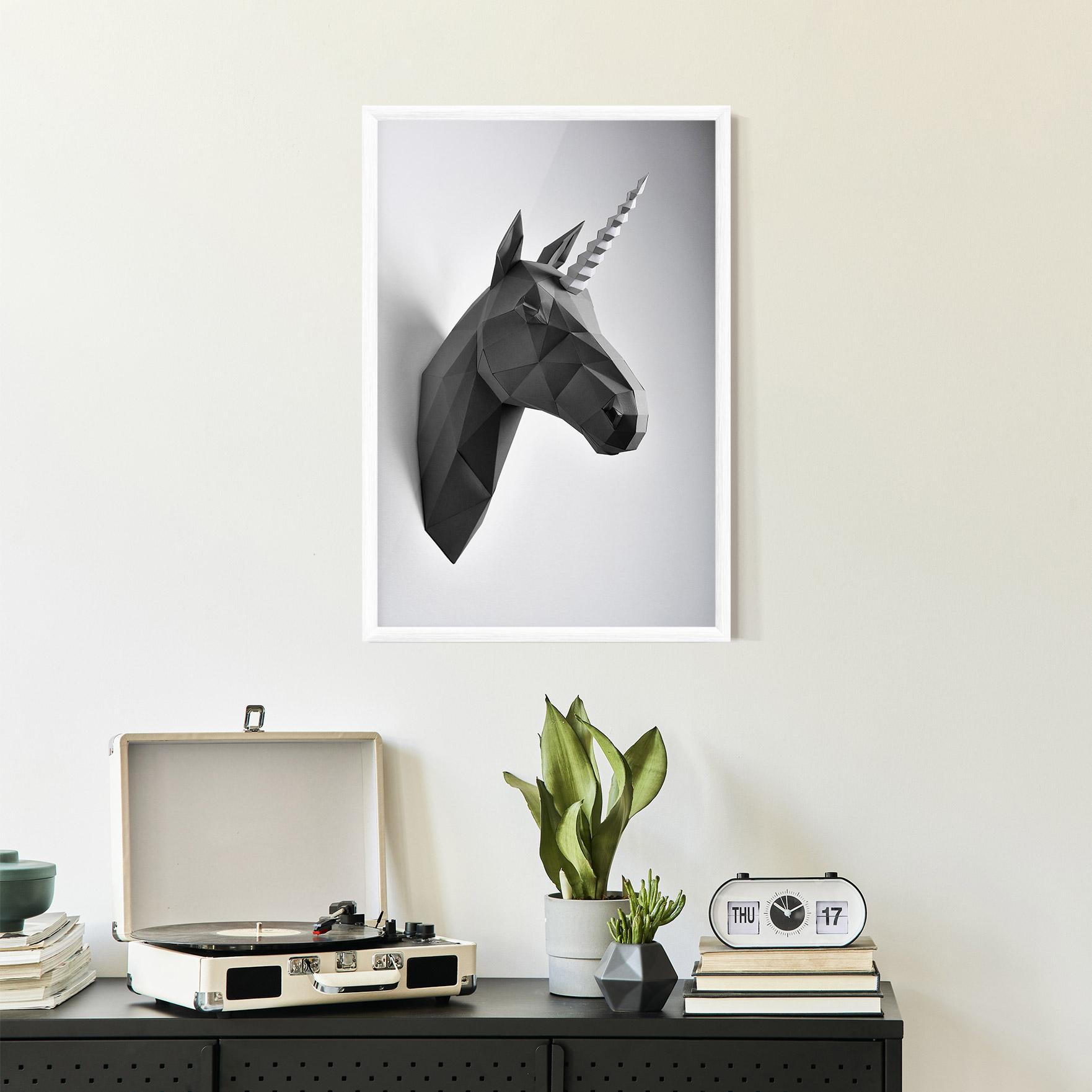 Plakat w Ramie Geometrical Unicorn mockup 2