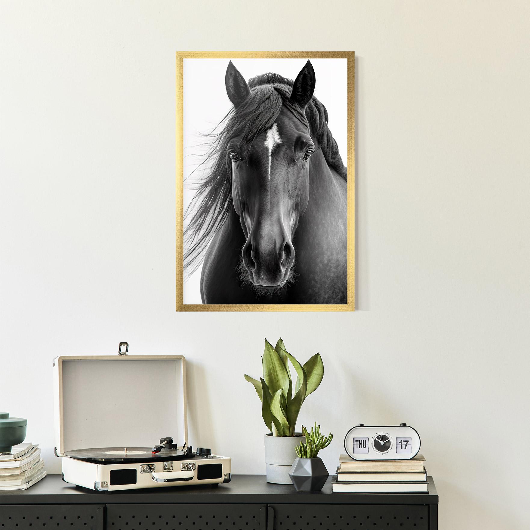 Plakat w Ramie Close Up Horse mockup 2