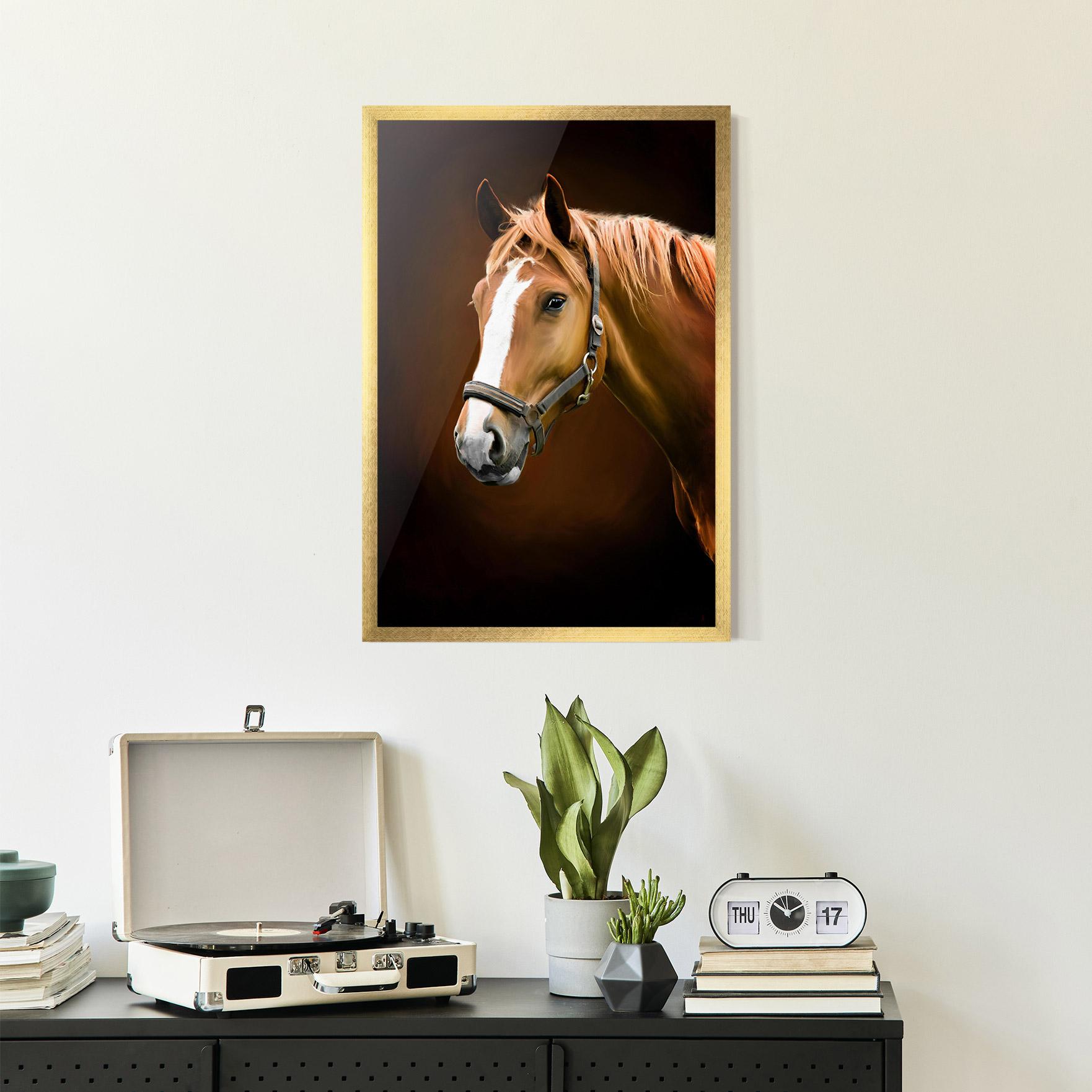 Plakat w Ramie Digital Painted Horse mockup 2