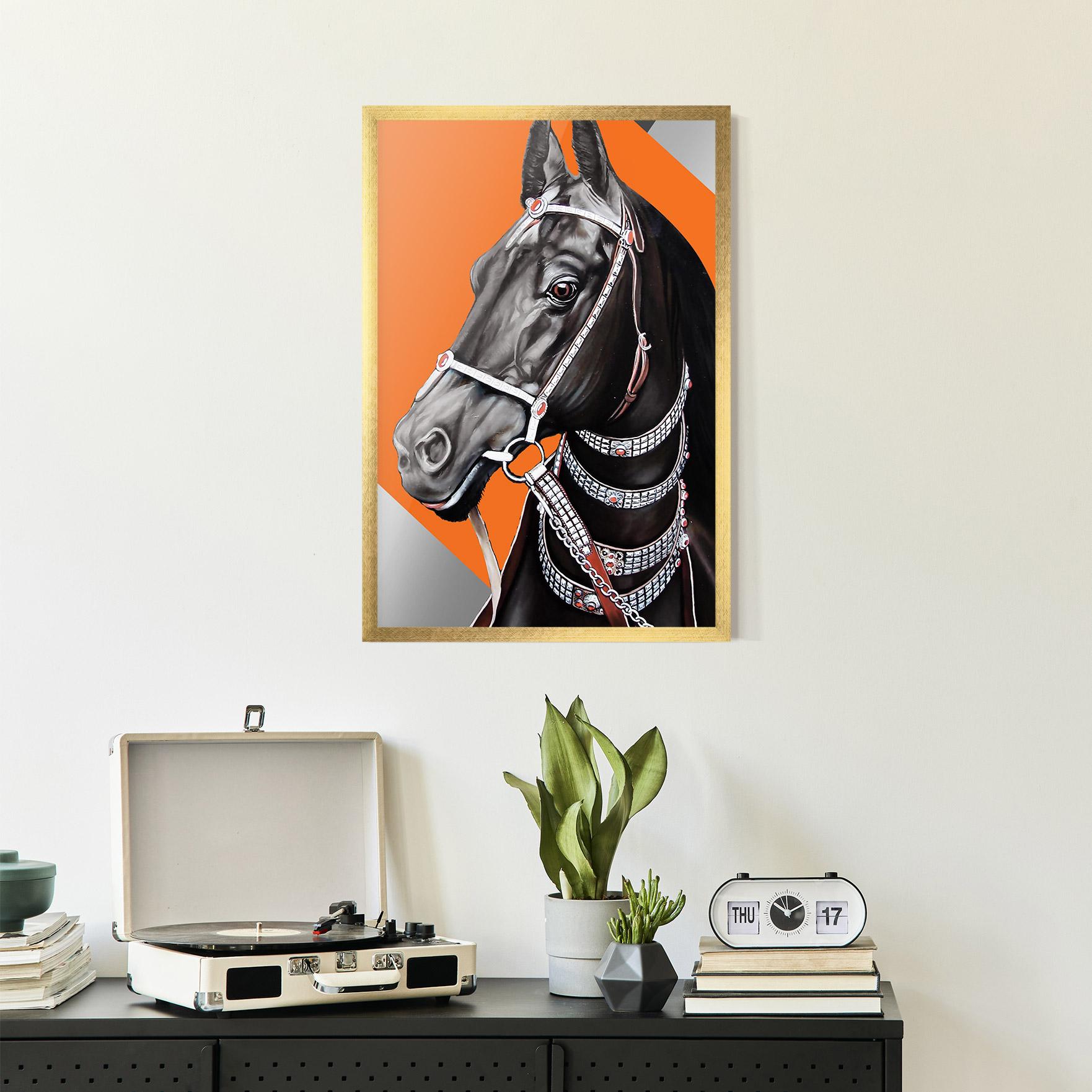 Plakat w Ramie Fashion Horse mockup 2