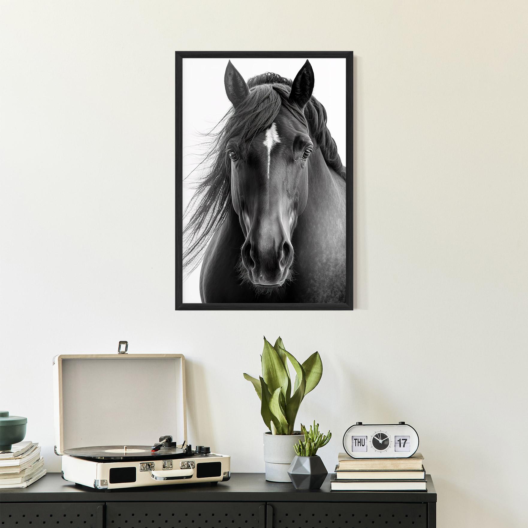 Plakat w Ramie Close Up Horse mockup 2
