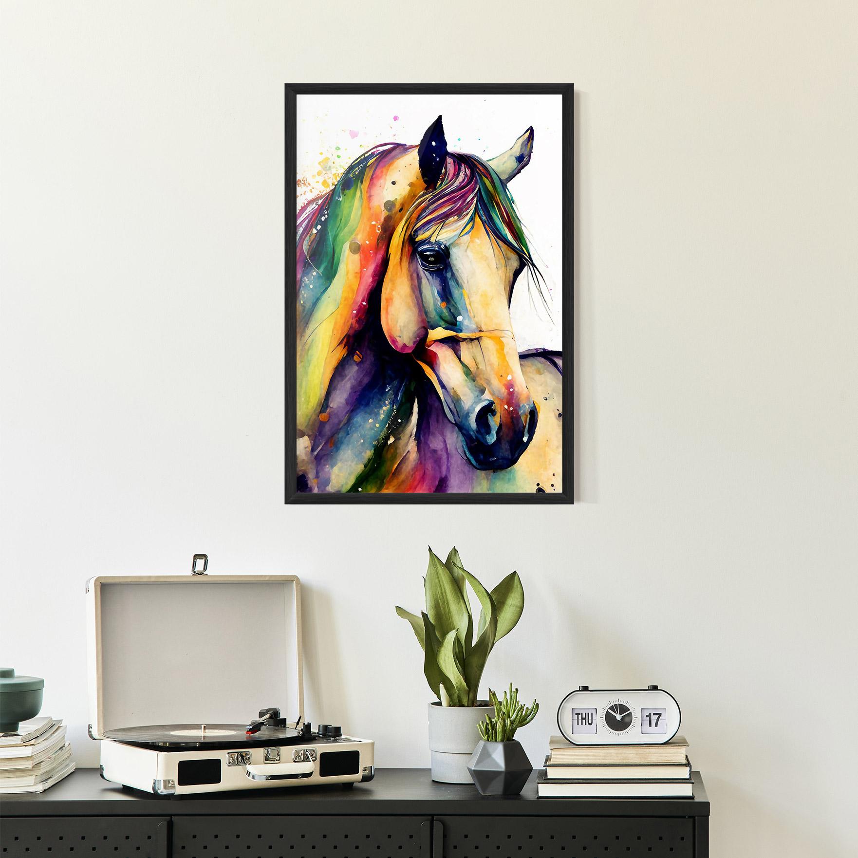 Plakat w Ramie Colorful Horse mockup 2