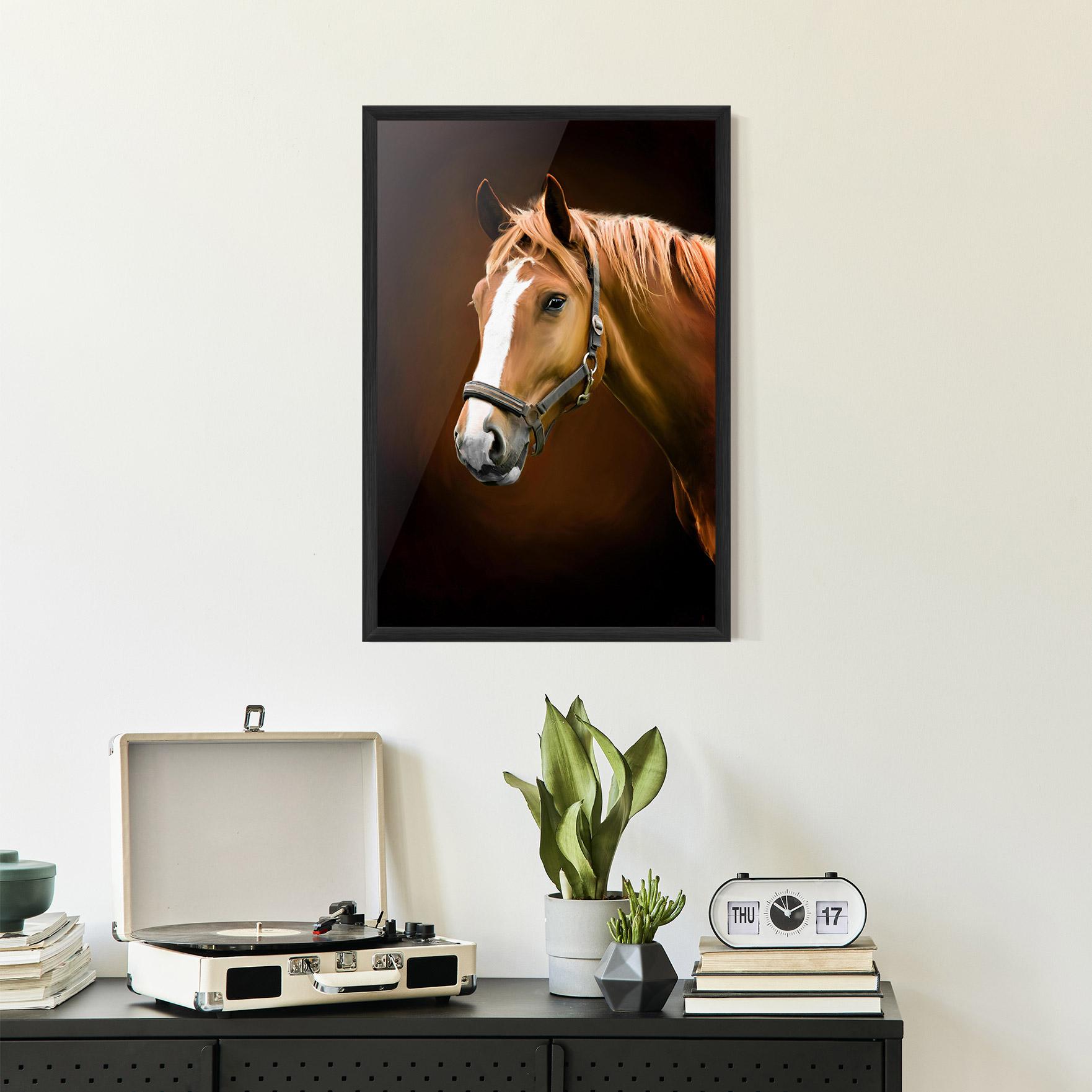 Plakat w Ramie Digital Painted Horse mockup 2