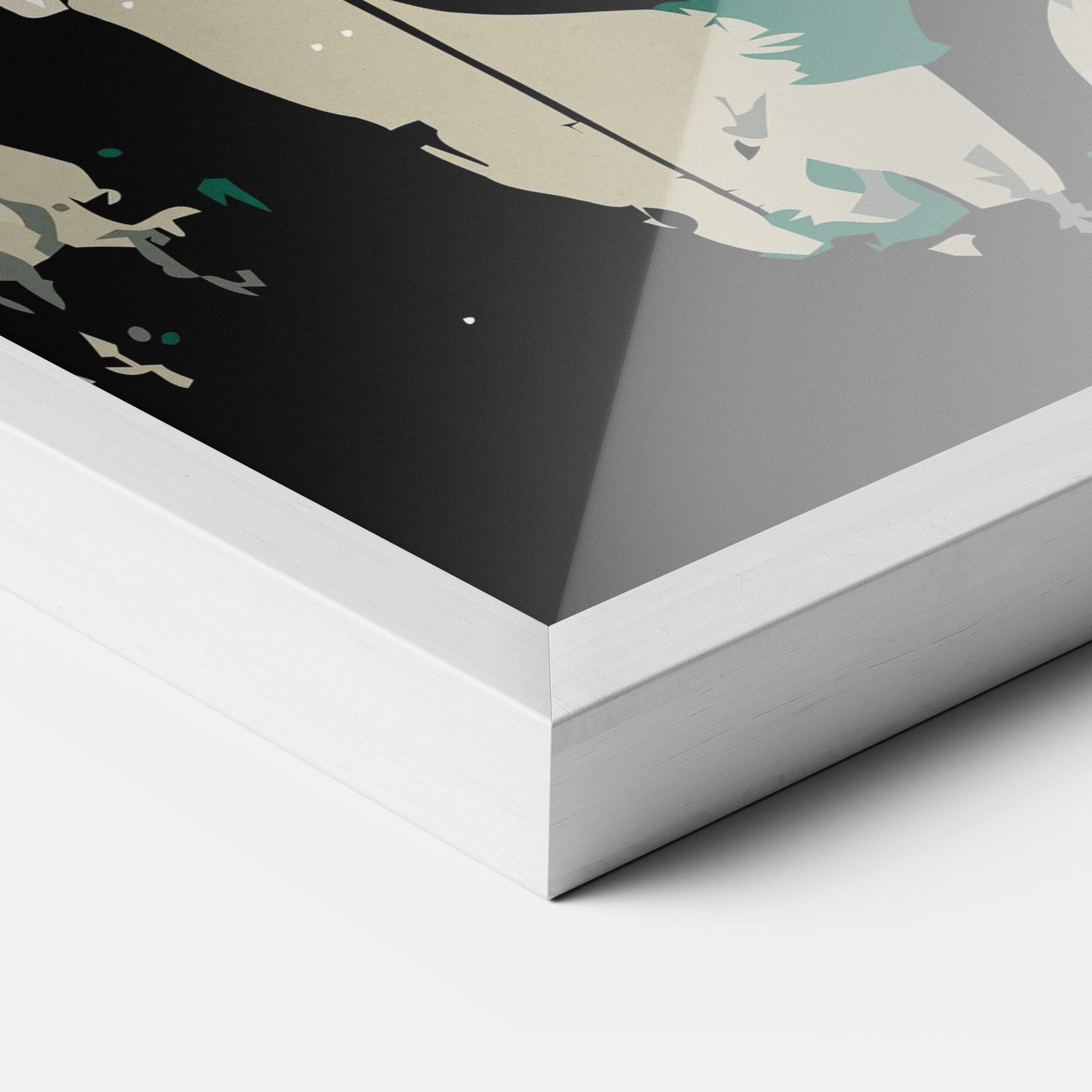 Plakat w Ramie Black Green Horse mockup 3