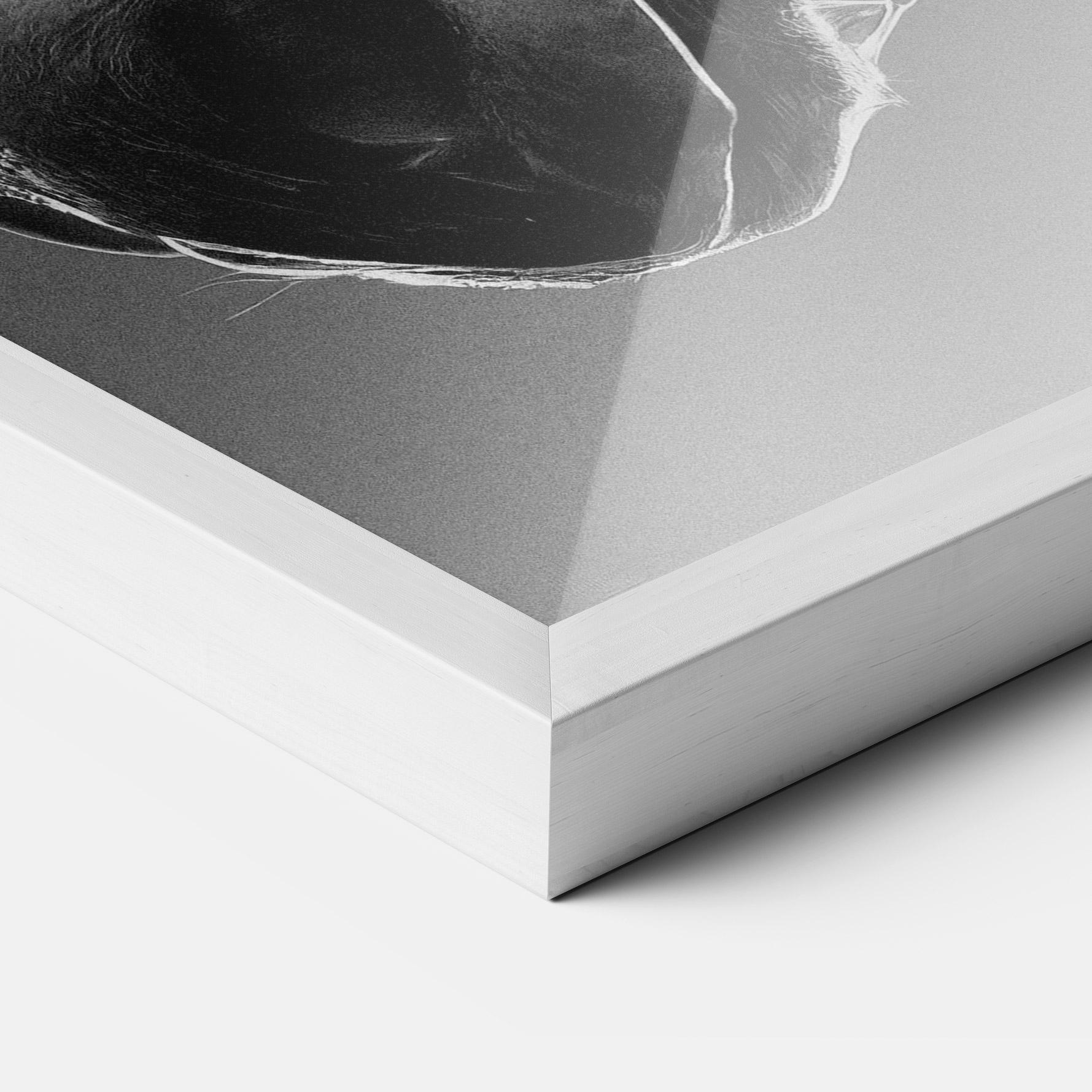 Plakat w Ramie Black Horse Profile mockup 3