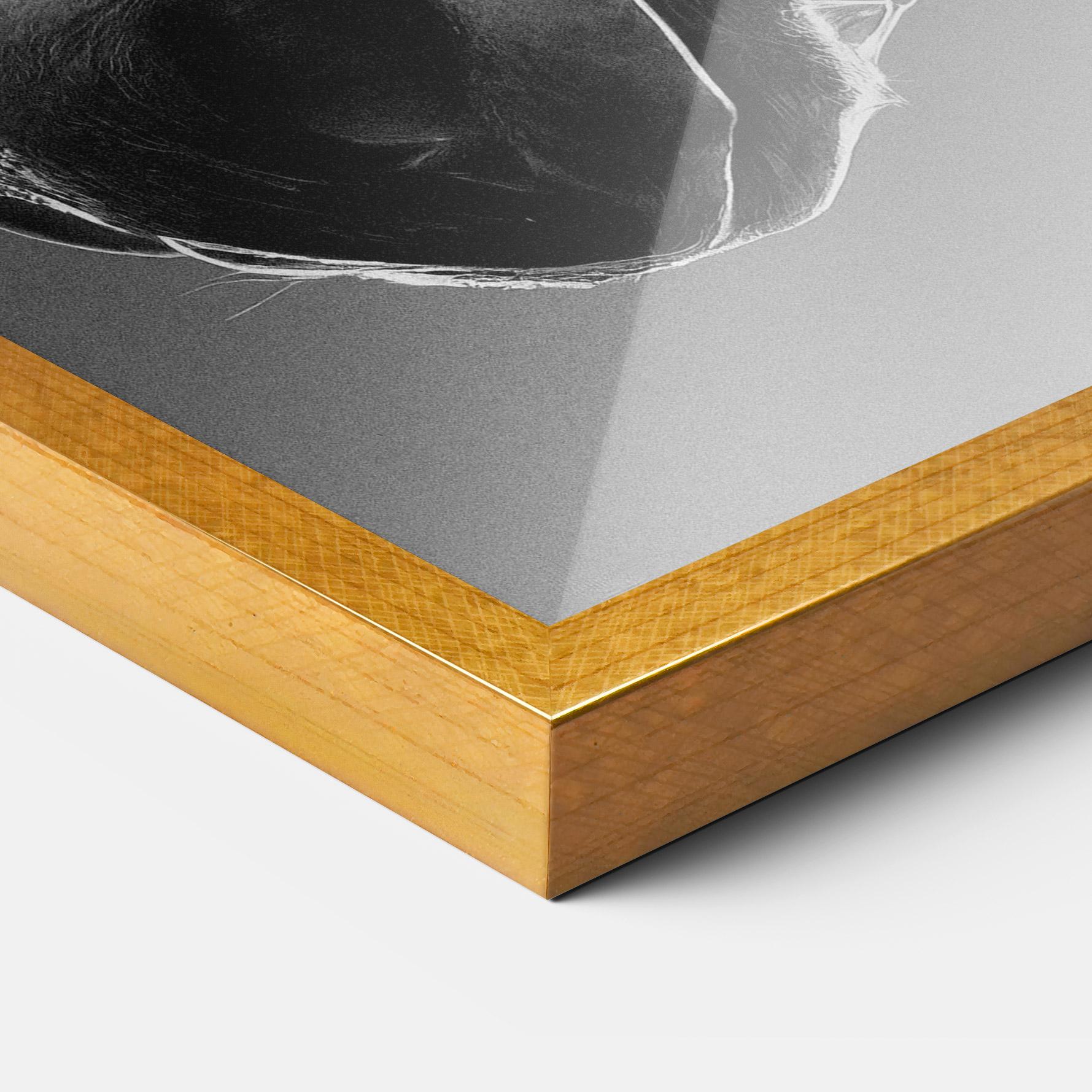 Plakat w Ramie Black Horse Profile mockup 3