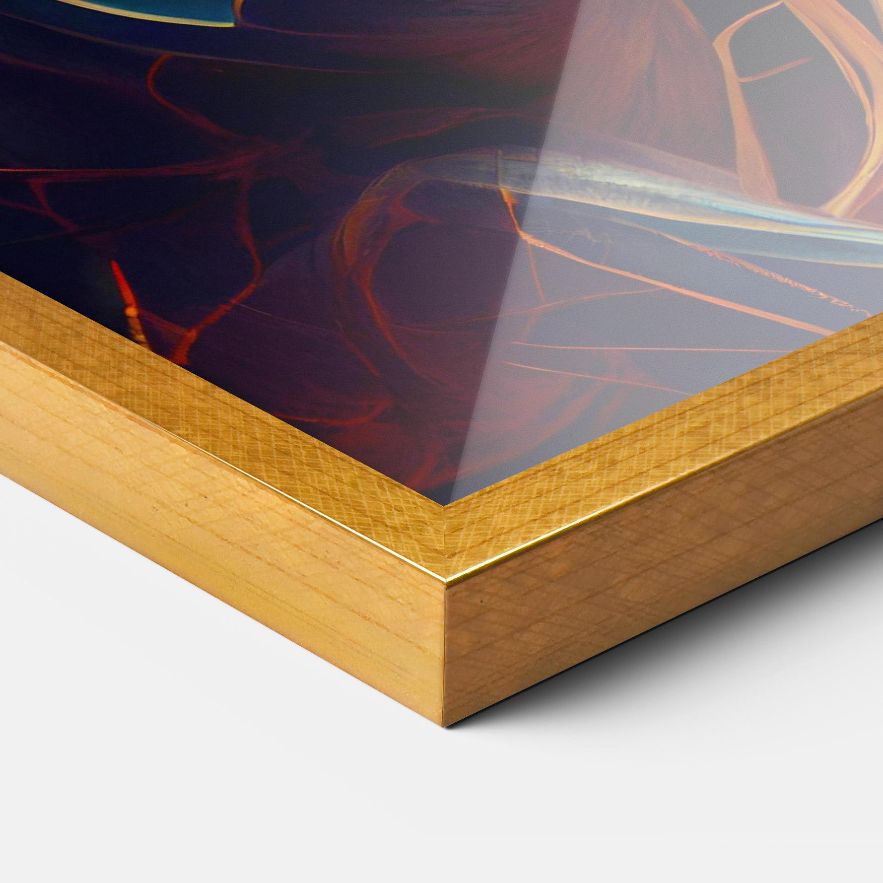 Plakat w Ramie Fire Lines Horse mockup 3