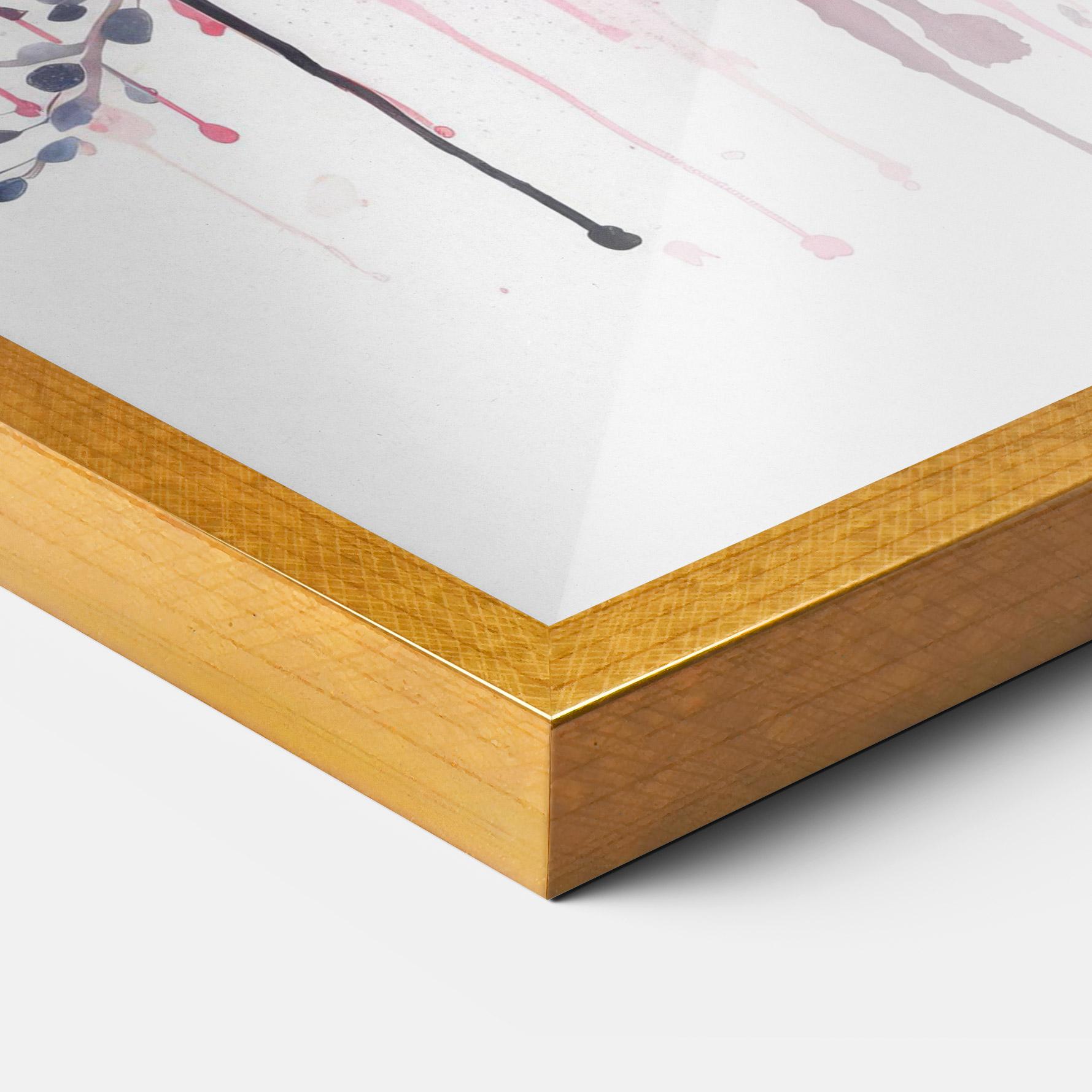 Plakat w Ramie Pink Flowers Horse mockup 3