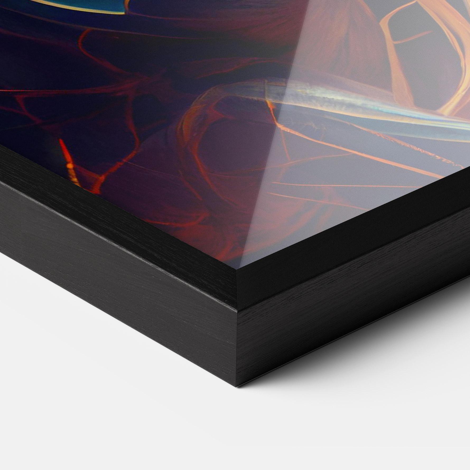 Plakat w Ramie Fire Lines Horse mockup 3