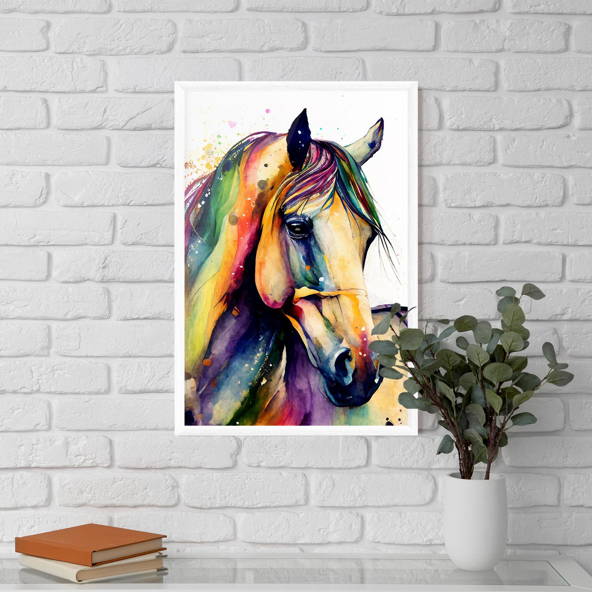 Plakat w Ramie Colorful Horse mockup 5