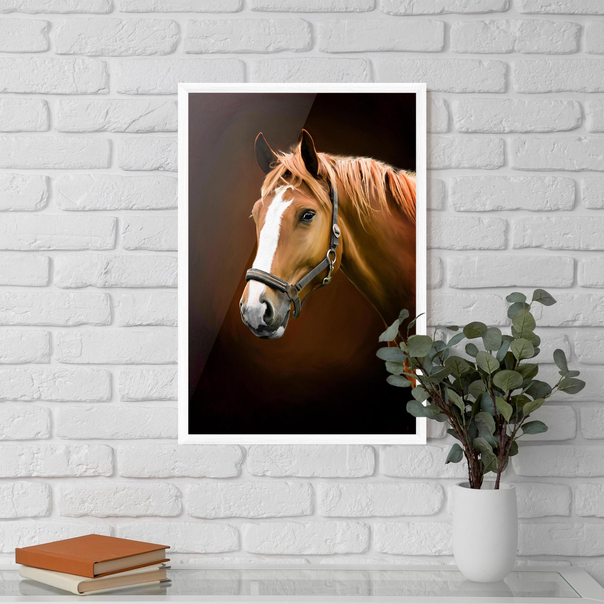 Plakat w Ramie Digital Painted Horse mockup 5