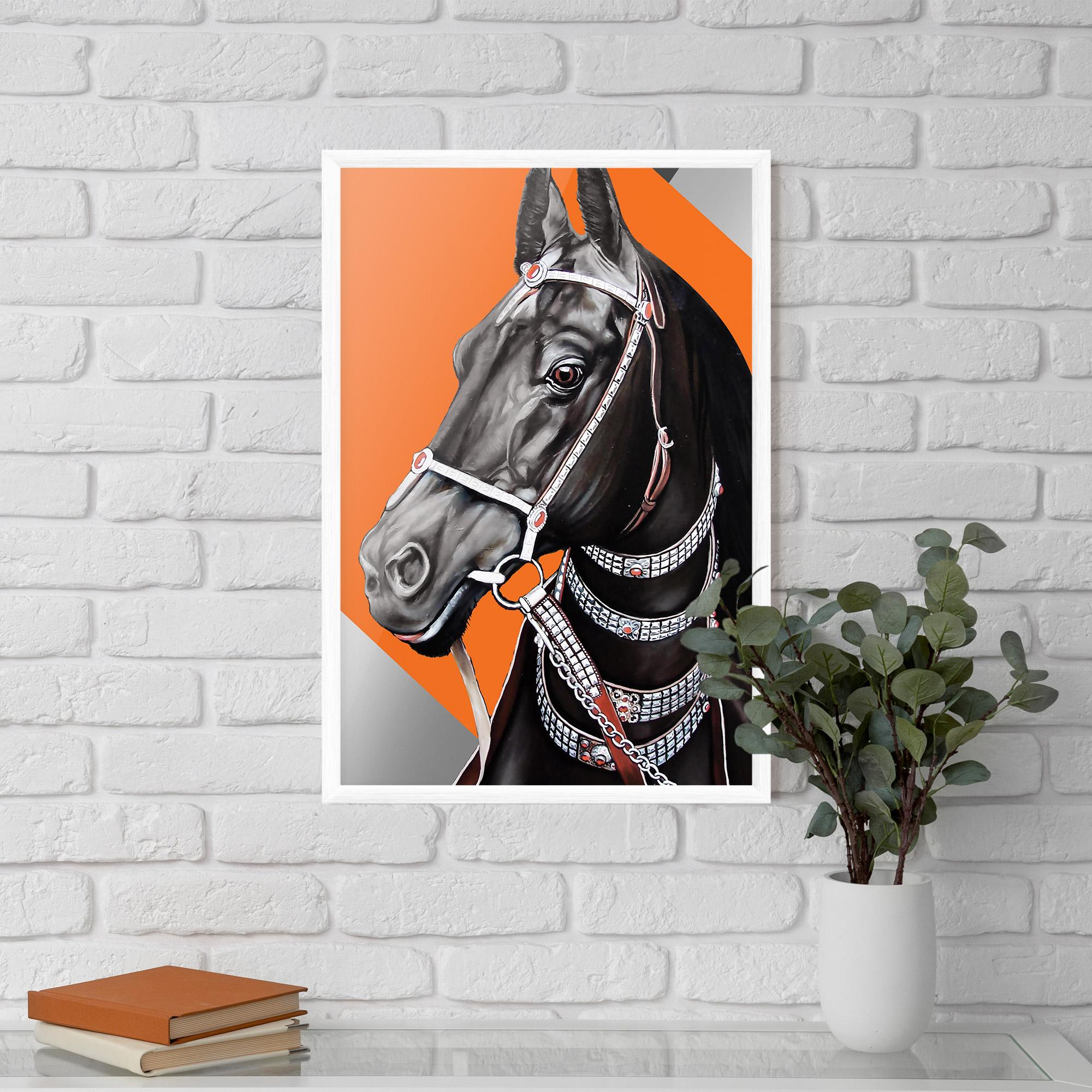 Plakat w Ramie Fashion Horse mockup 5