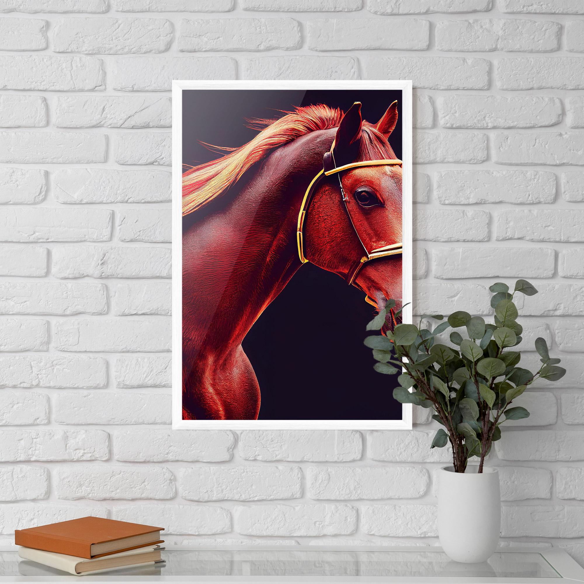 Plakat w Ramie Red Horse Portrait mockup 5