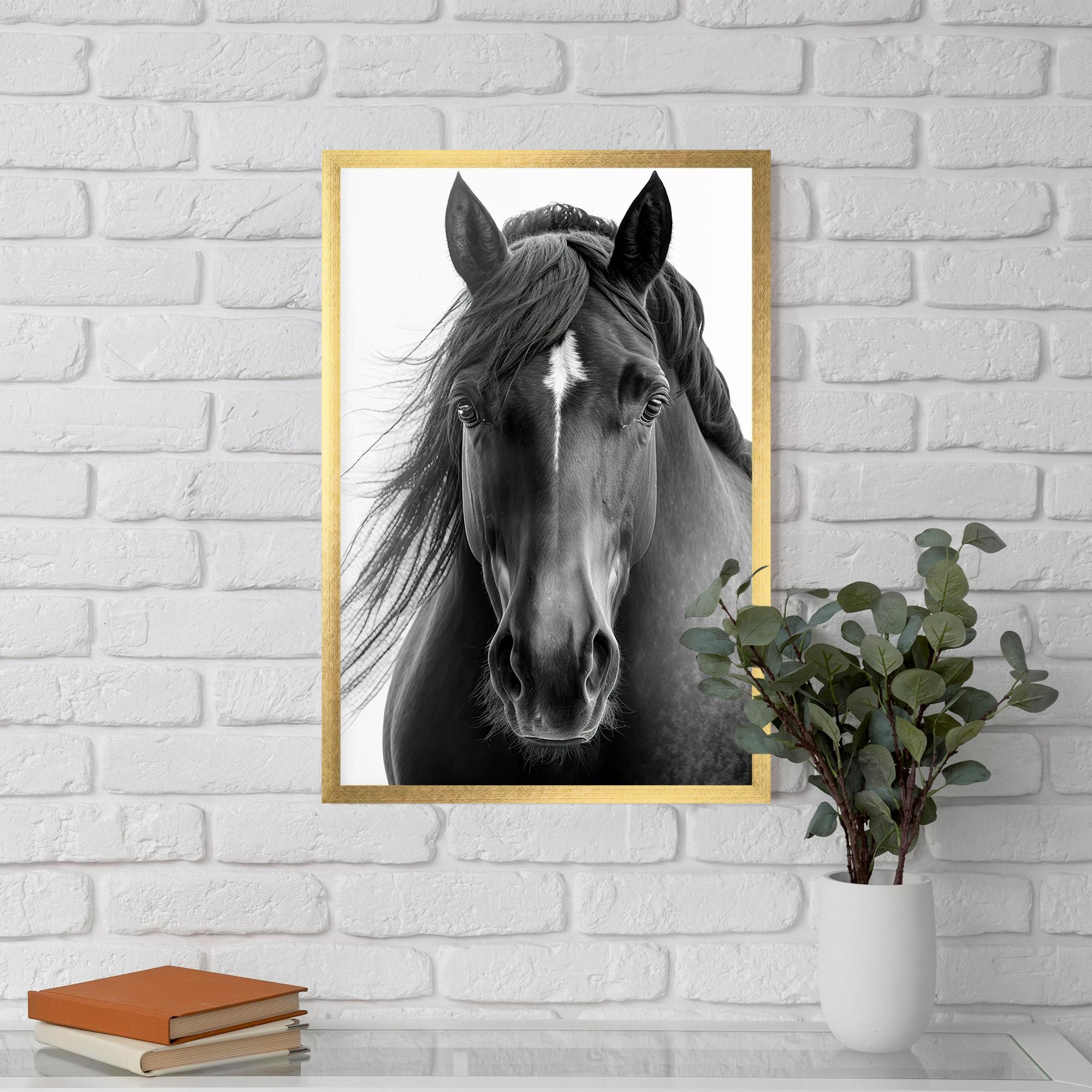 Plakat w Ramie Close Up Horse mockup 5